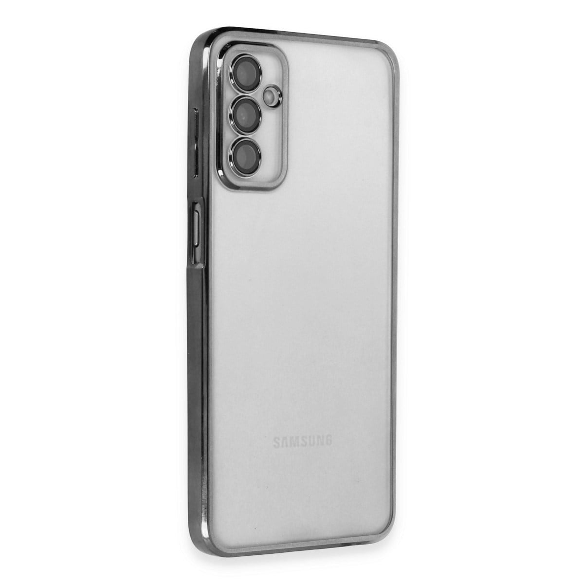 Galaxy M23 Kılıf Razer Lensli Silikon - Siyah