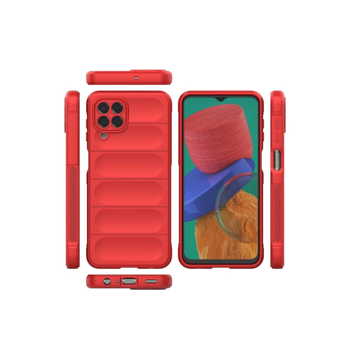 Galaxy M33 Kılıf Optimum Silikon - Kırmızı
