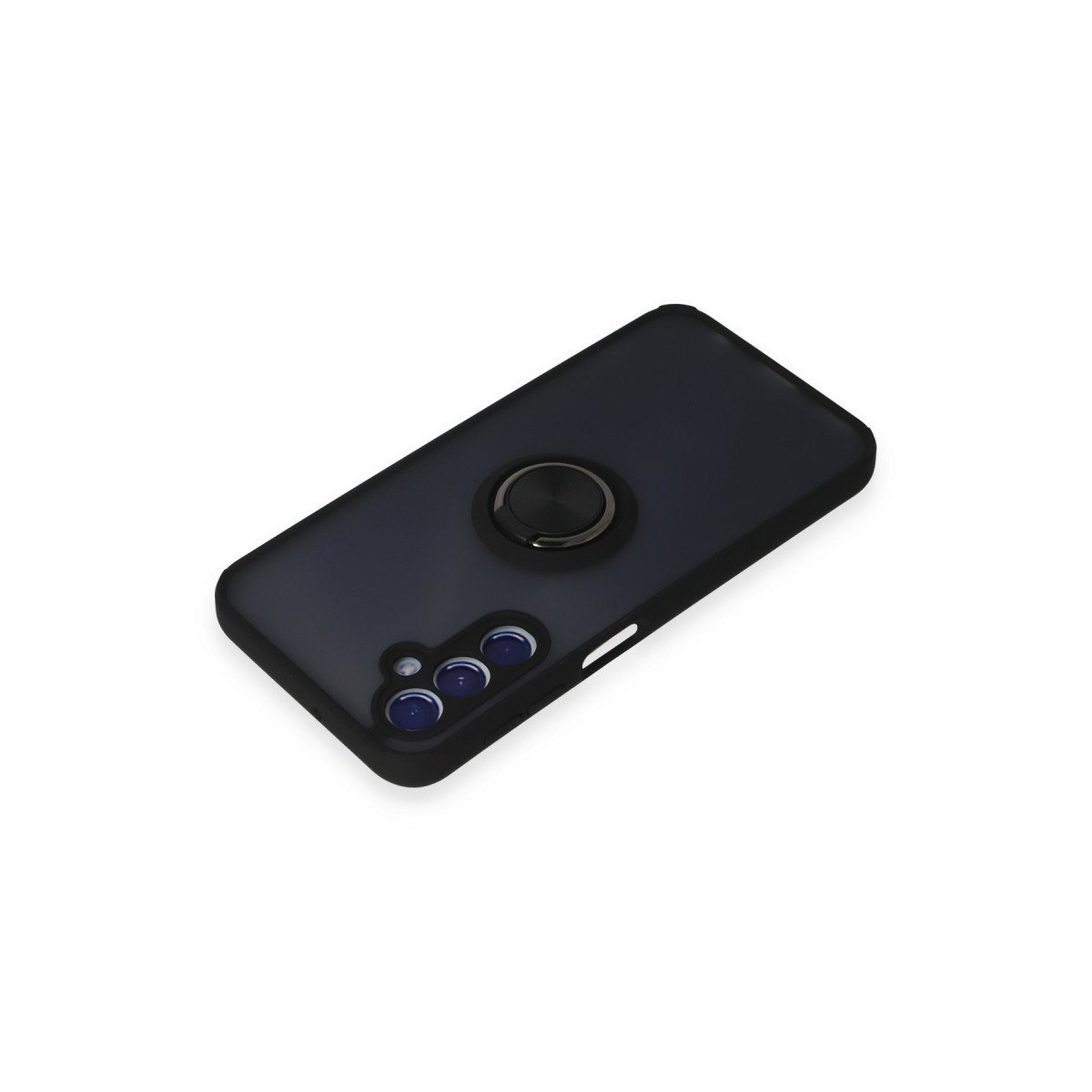 Galaxy M34 5G Kılıf Montreal Yüzüklü Silikon Kapak - Siyah