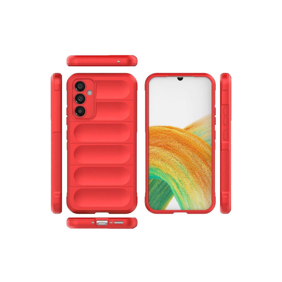 Galaxy M34 5G Kılıf Optimum Silikon - Kırmızı