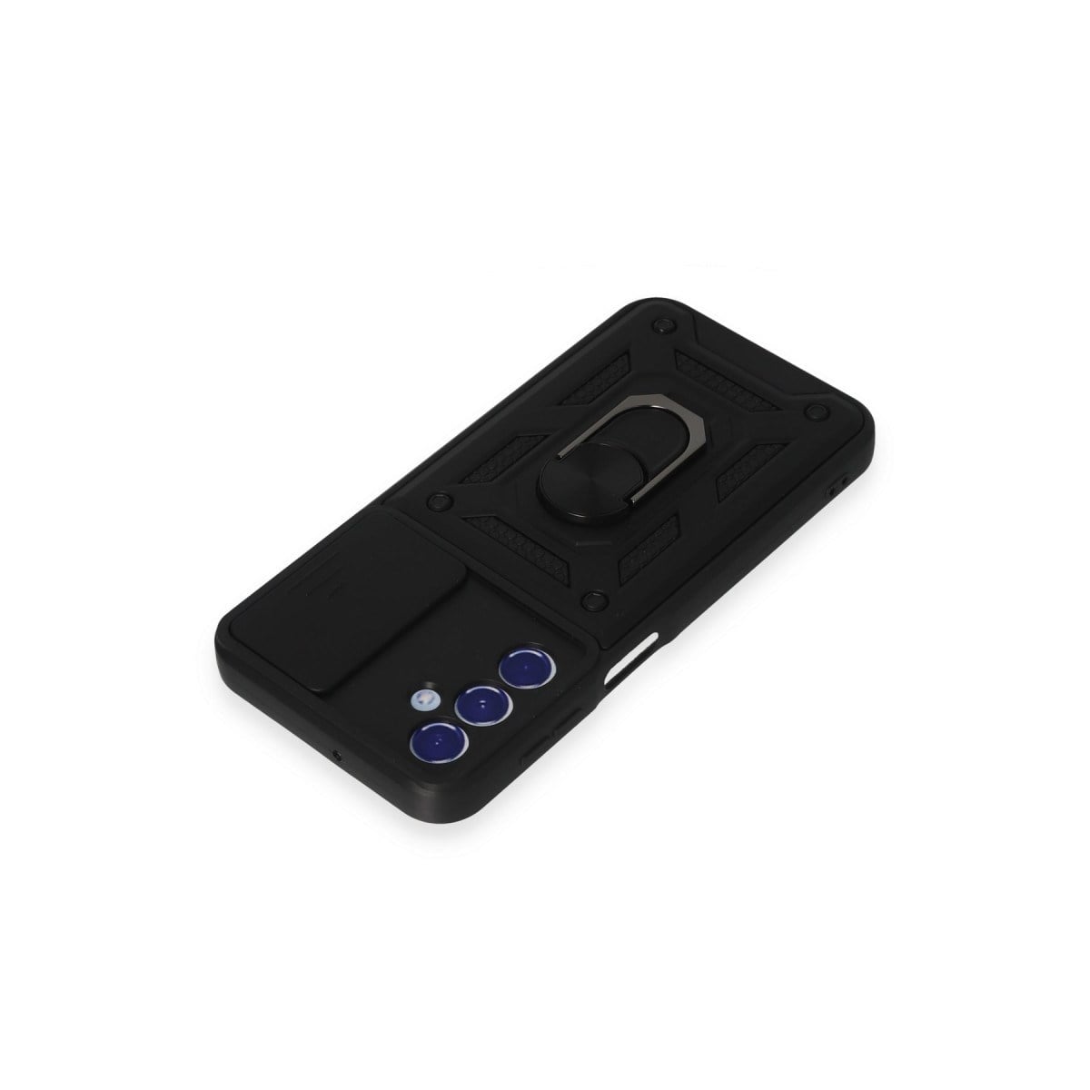 Galaxy M34 5G Kılıf Pars Lens Yüzüklü Silikon - Siyah