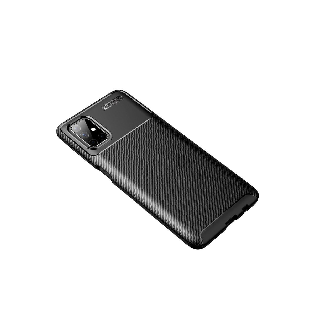 Galaxy M51 Kılıf Auto Focus Karbon Kapak - Siyah