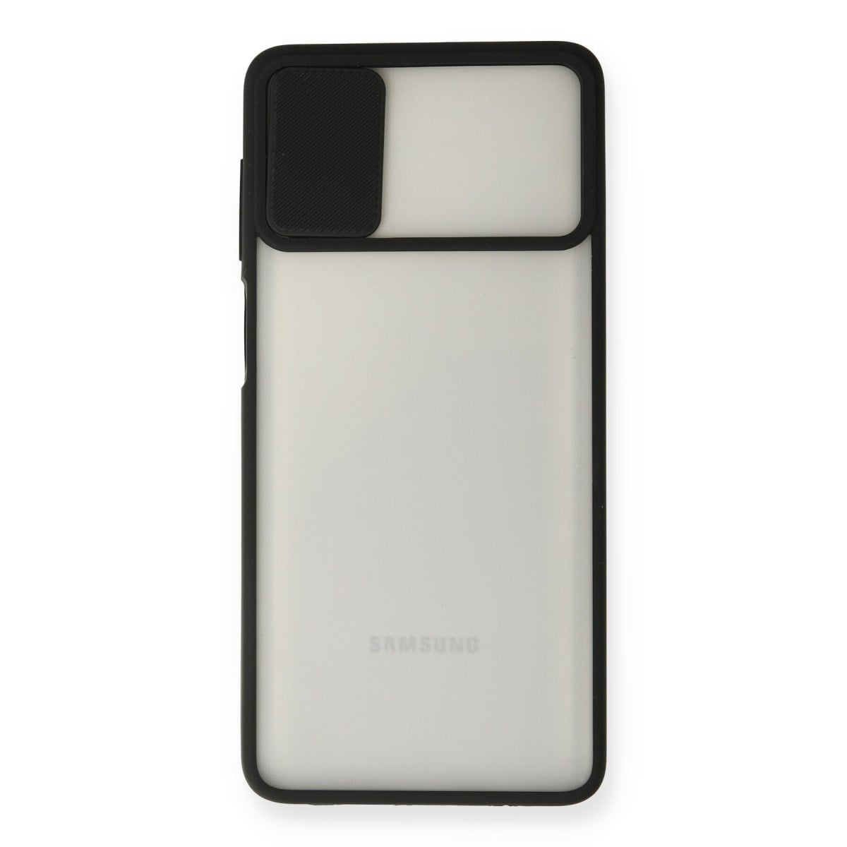 Galaxy M51 Kılıf Palm Buzlu Kamera Sürgülü Silikon - Siyah