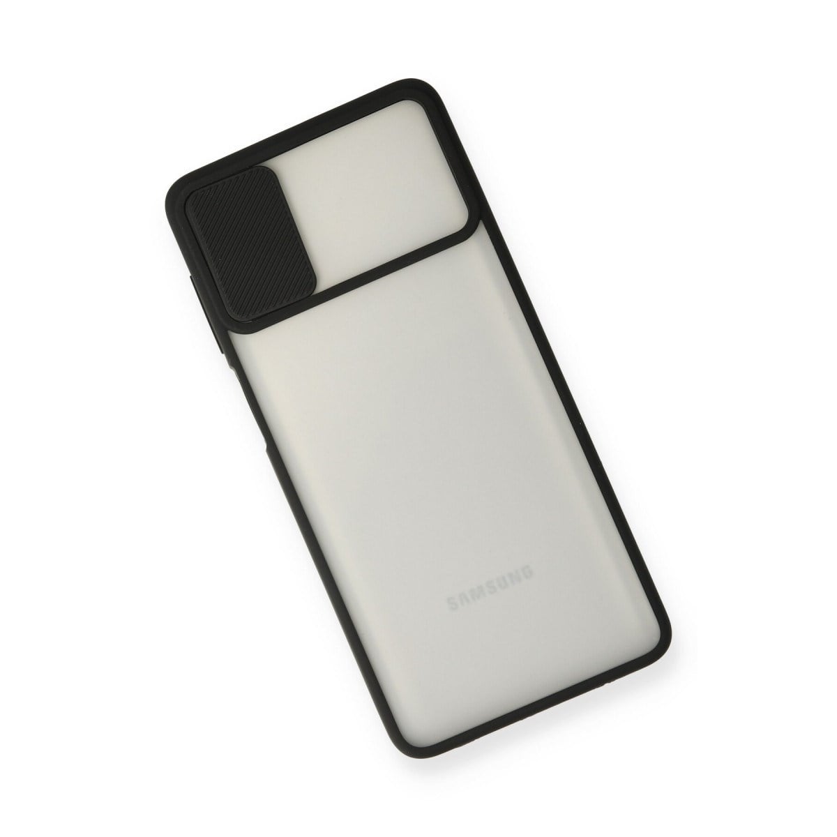 Galaxy M51 Kılıf Palm Buzlu Kamera Sürgülü Silikon - Siyah