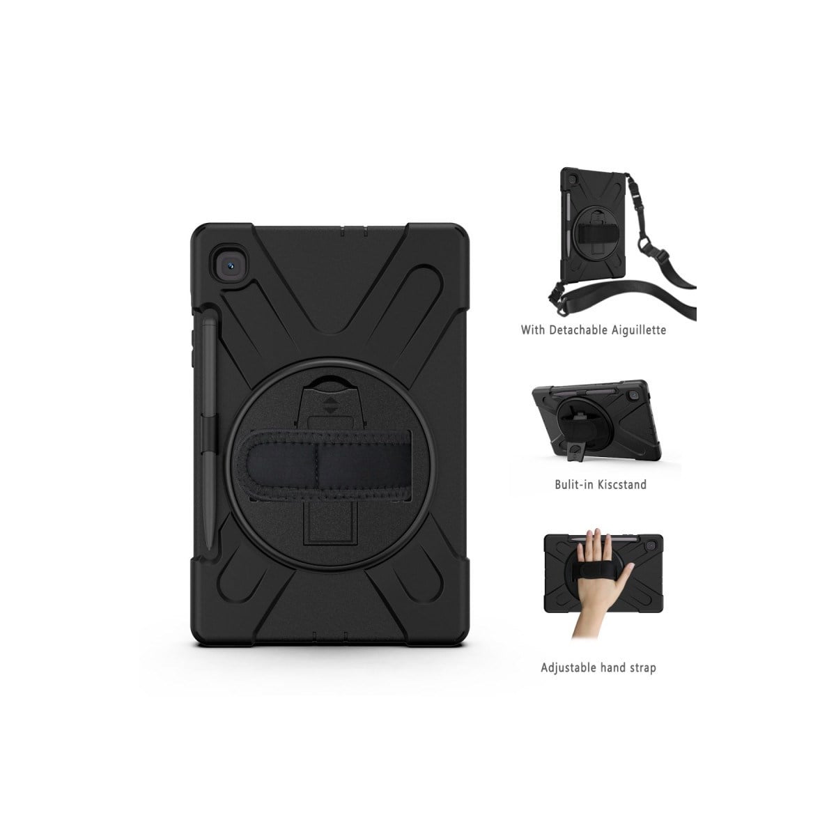 Galaxy P610 Tab S6 Lite 10.4 Kılıf Amazing Tablet Kapak - Siyah