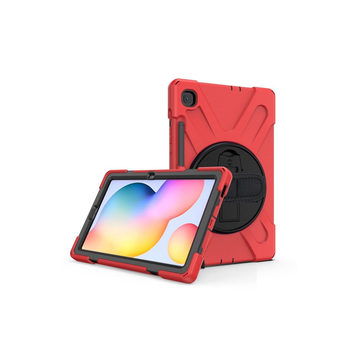 Galaxy P610 Tab S6 Lite 10.4 Kılıf Amazing Tablet Kapak - Kırmızı