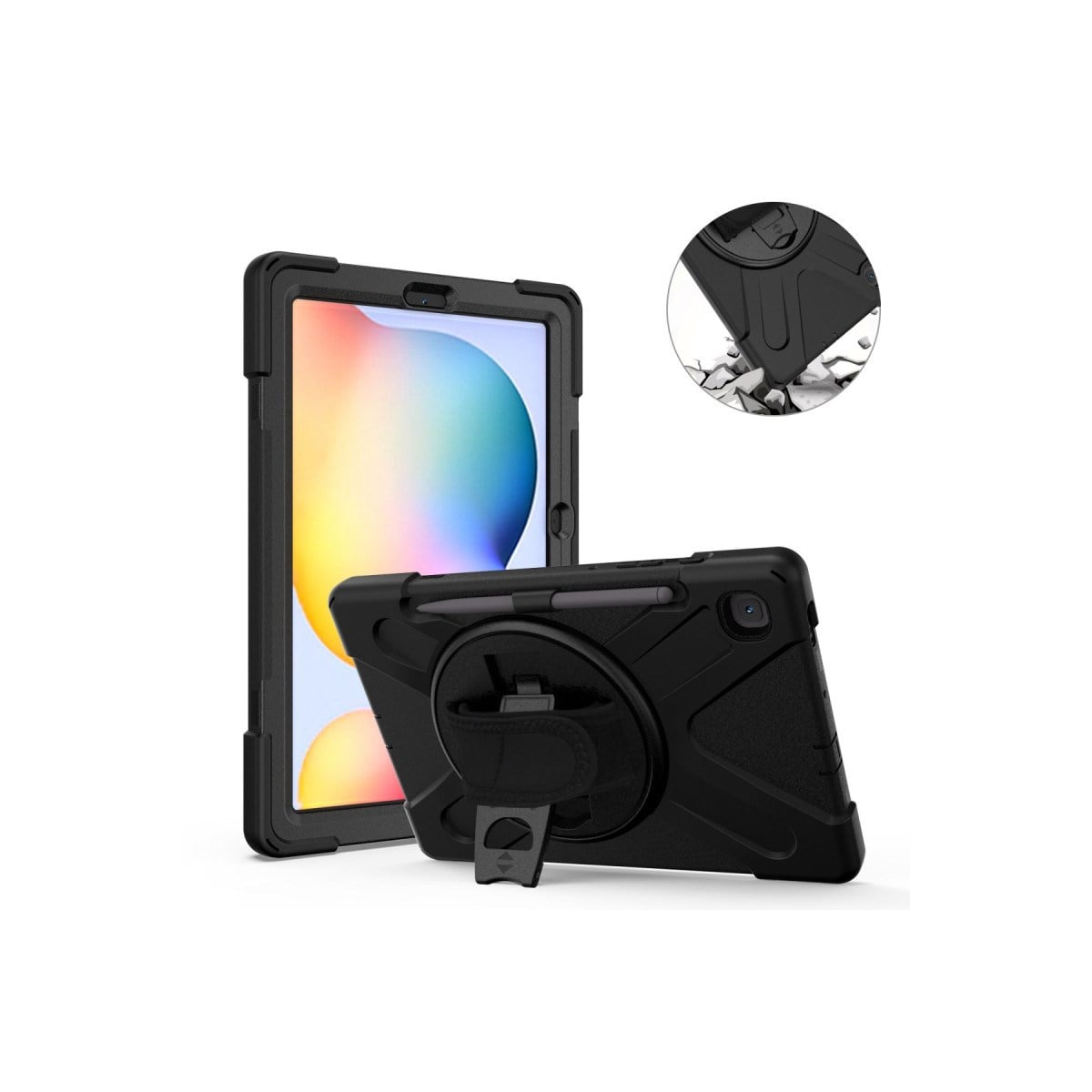 Galaxy P610 Tab S6 Lite 10.4 Kılıf Amazing Tablet Kapak - Siyah