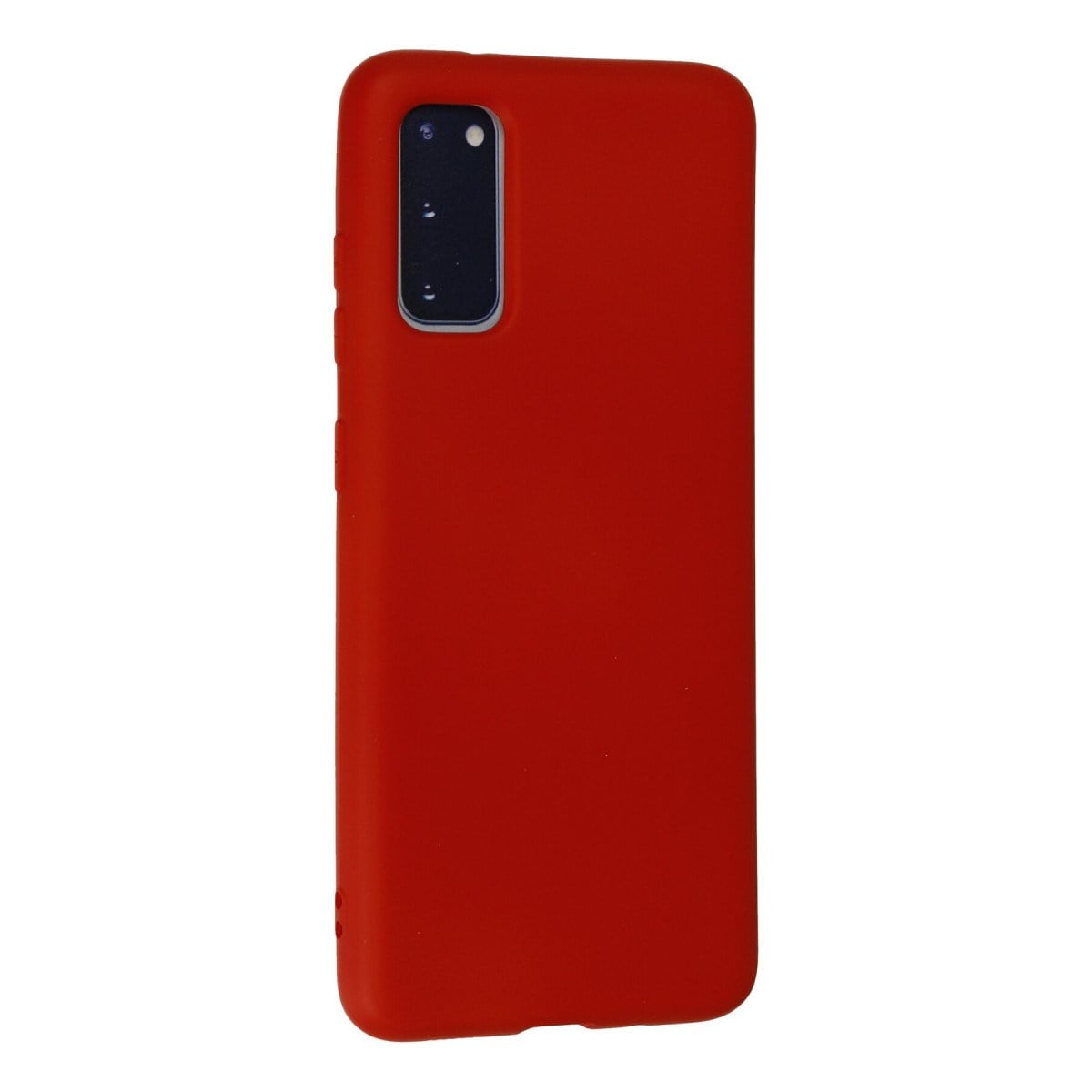 Galaxy S20 Kılıf Nano içi Kadife Silikon - Kırmızı