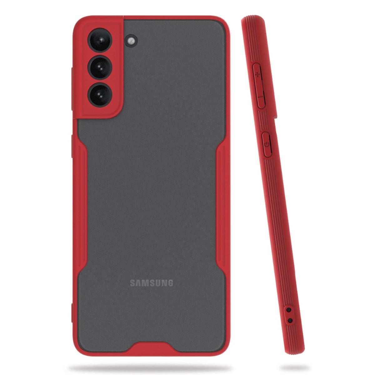 Galaxy S21 Plus Kılıf Platin Silikon - Kırmızı