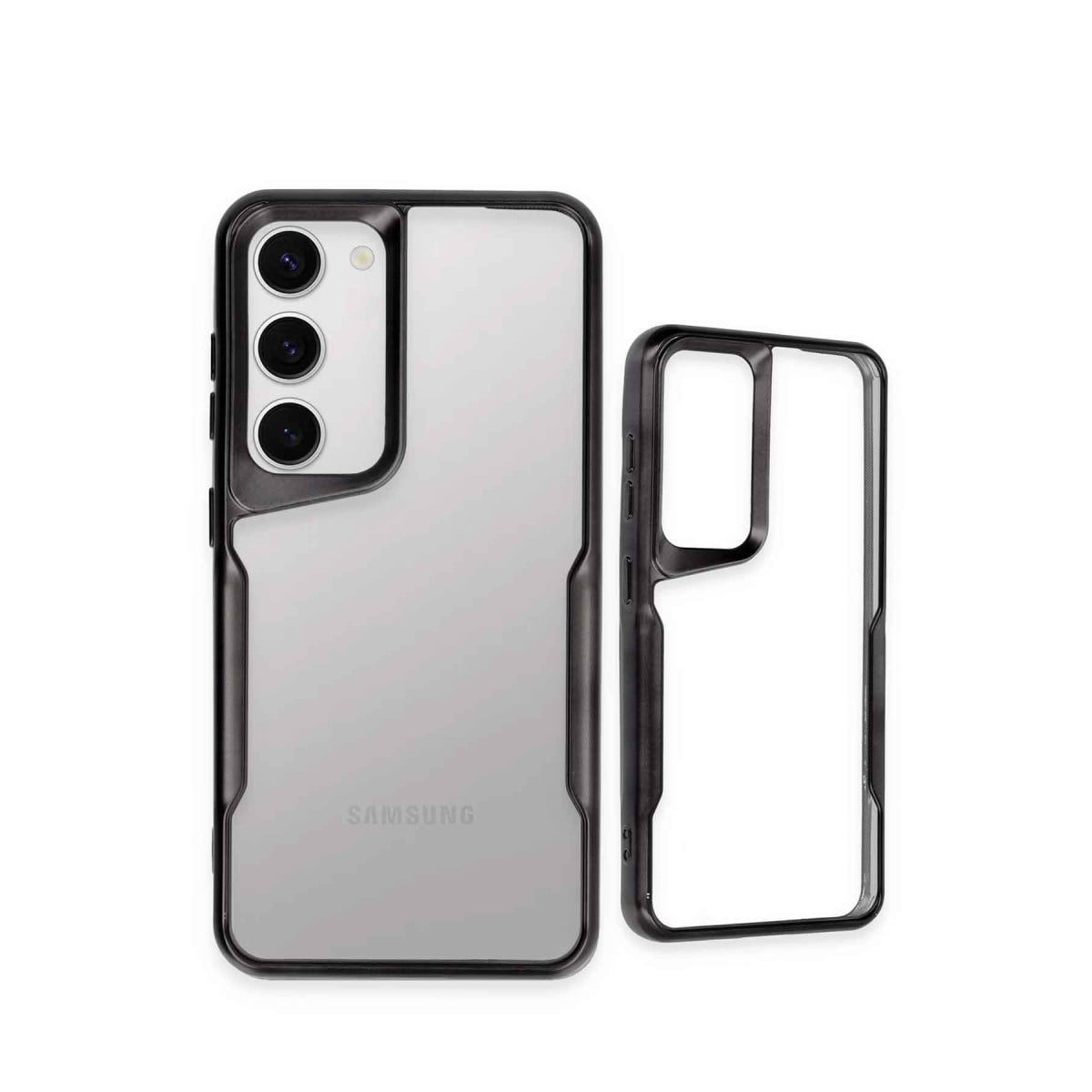 Galaxy S23 Kılıf Boyi Silikon Kapak - Siyah