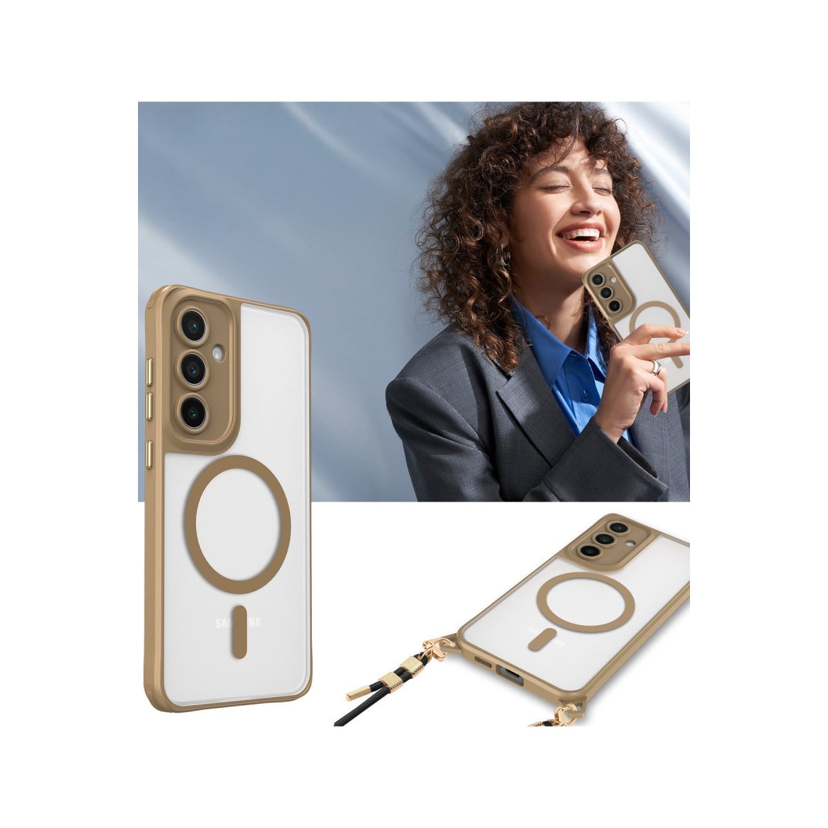Galaxy S24 FE Kılıf Enka Magsafe Silikon Kılıf - Siyah