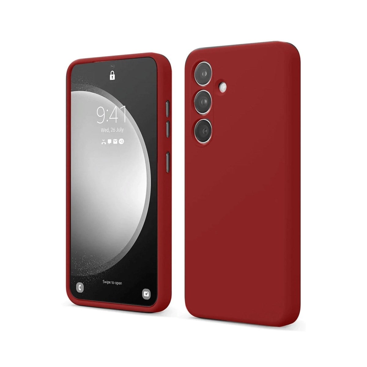 Galaxy S24 FE Kılıf First Silikon - Kırmızı