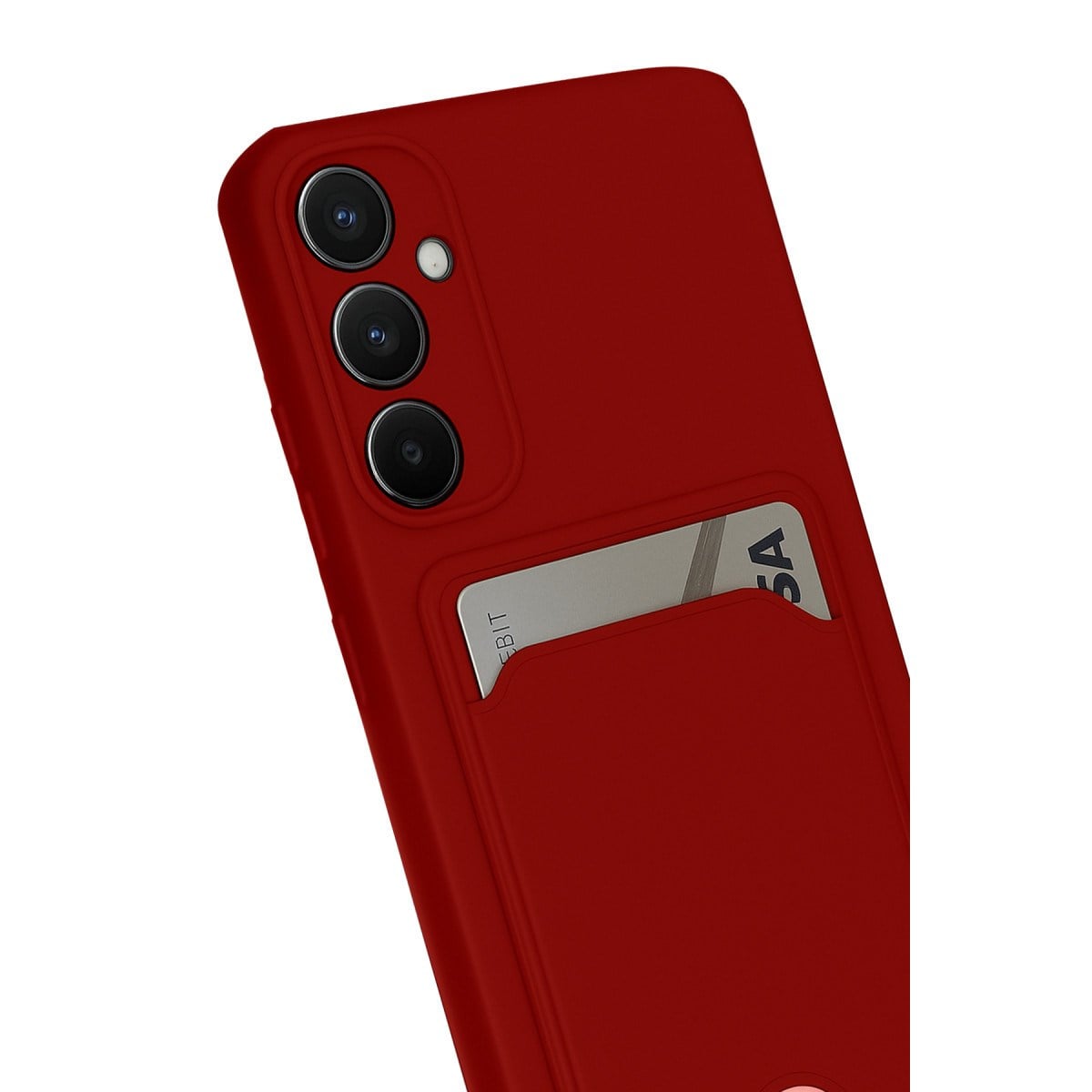 Galaxy S24 FE Kılıf Kelvin Kartvizitli Silikon - Kırmızı