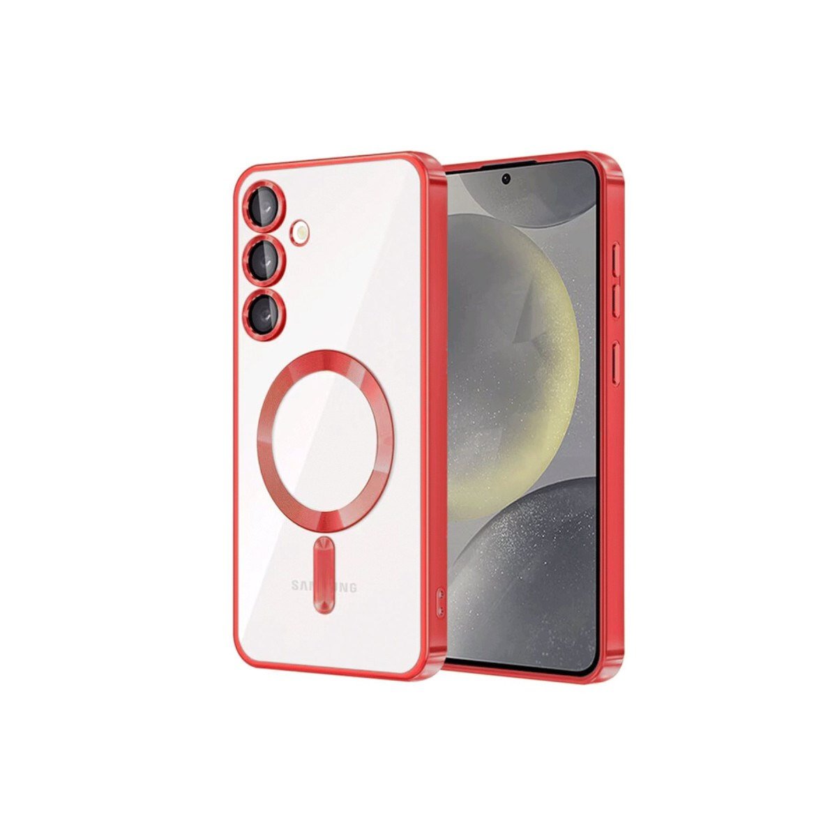 Galaxy S24 Kılıf Kross Magneticsafe Kapak - Kırmızı
