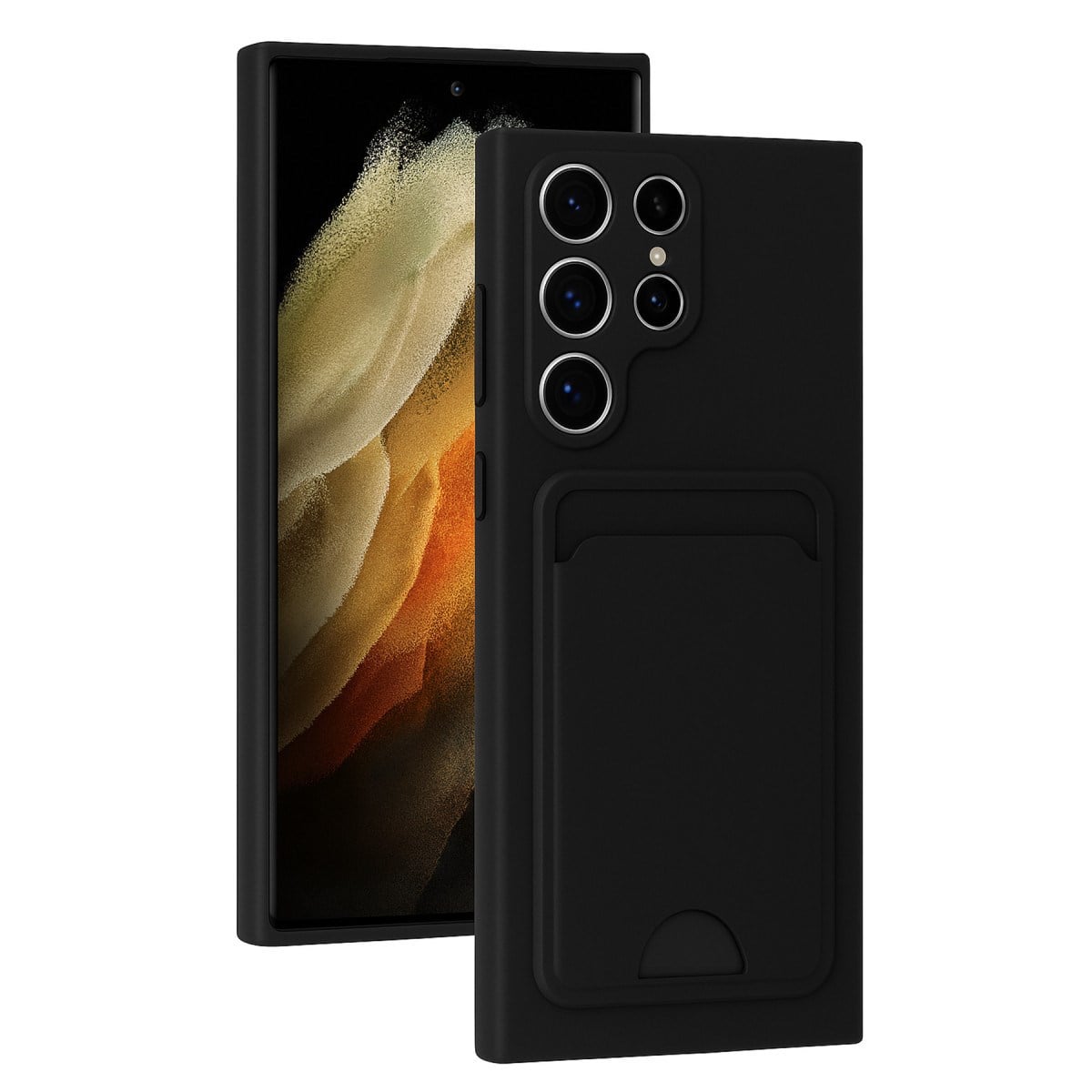 Galaxy S24 Ultra Kılıf Kelvin Kartvizitli Silikon - Siyah
