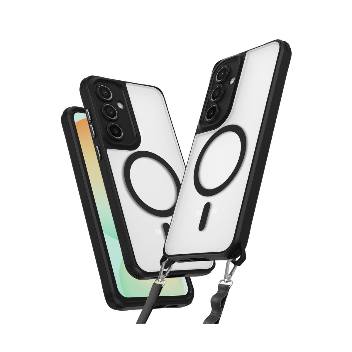 Galaxy S25 Plus Kılıf Enka Magsafe Silikon Kılıf - Siyah