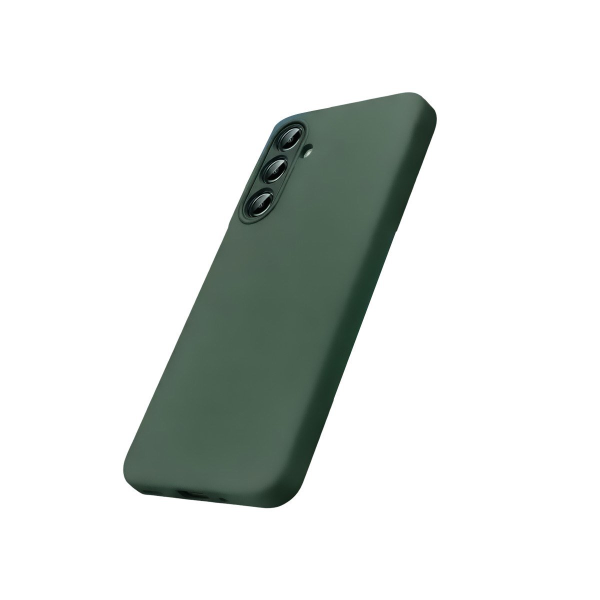 Galaxy S26 Nano içi Kadife Silikon - Koyu Yeşil
