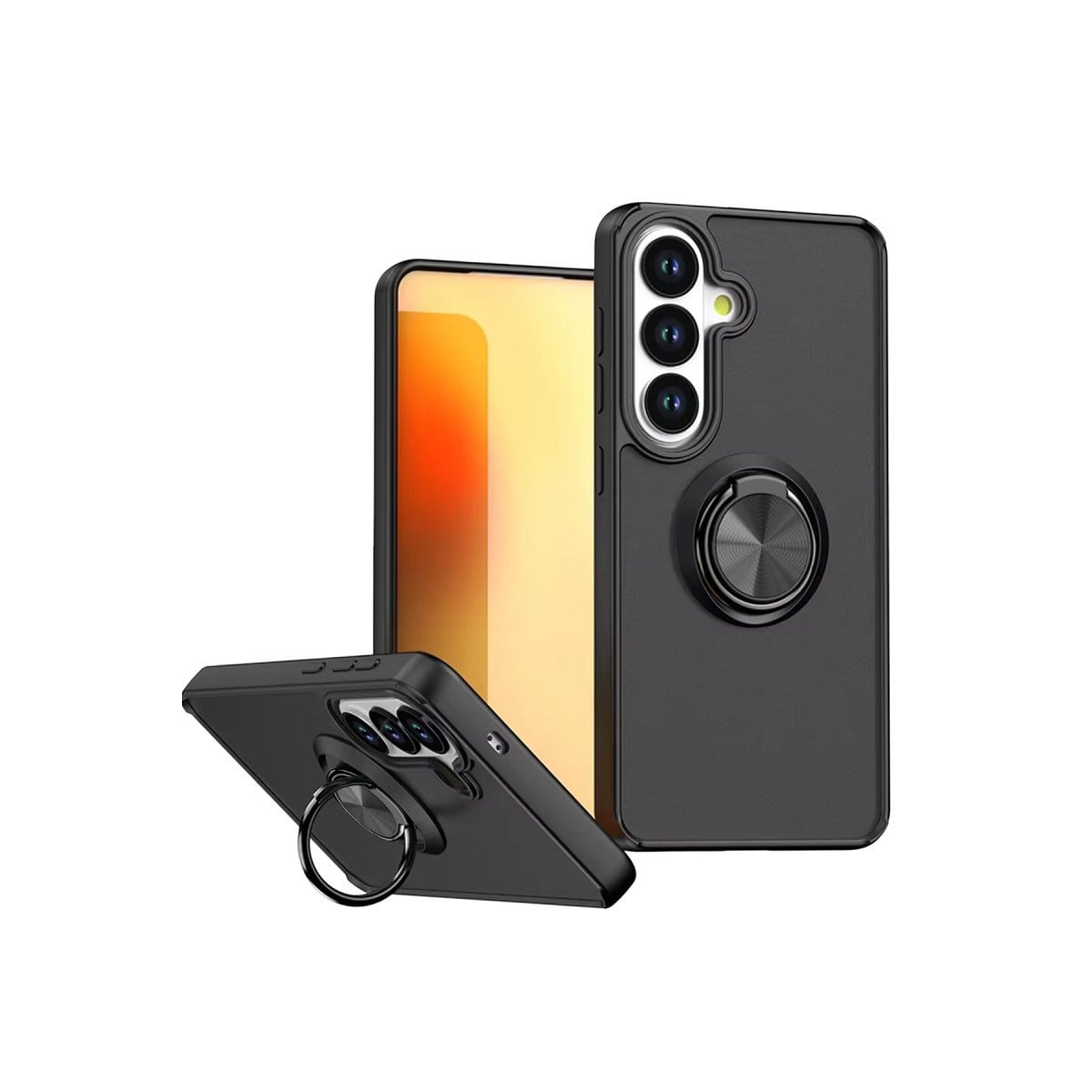 Galaxy S26 Plus Montreal Yüzüklü Silikon Kapak - Siyah