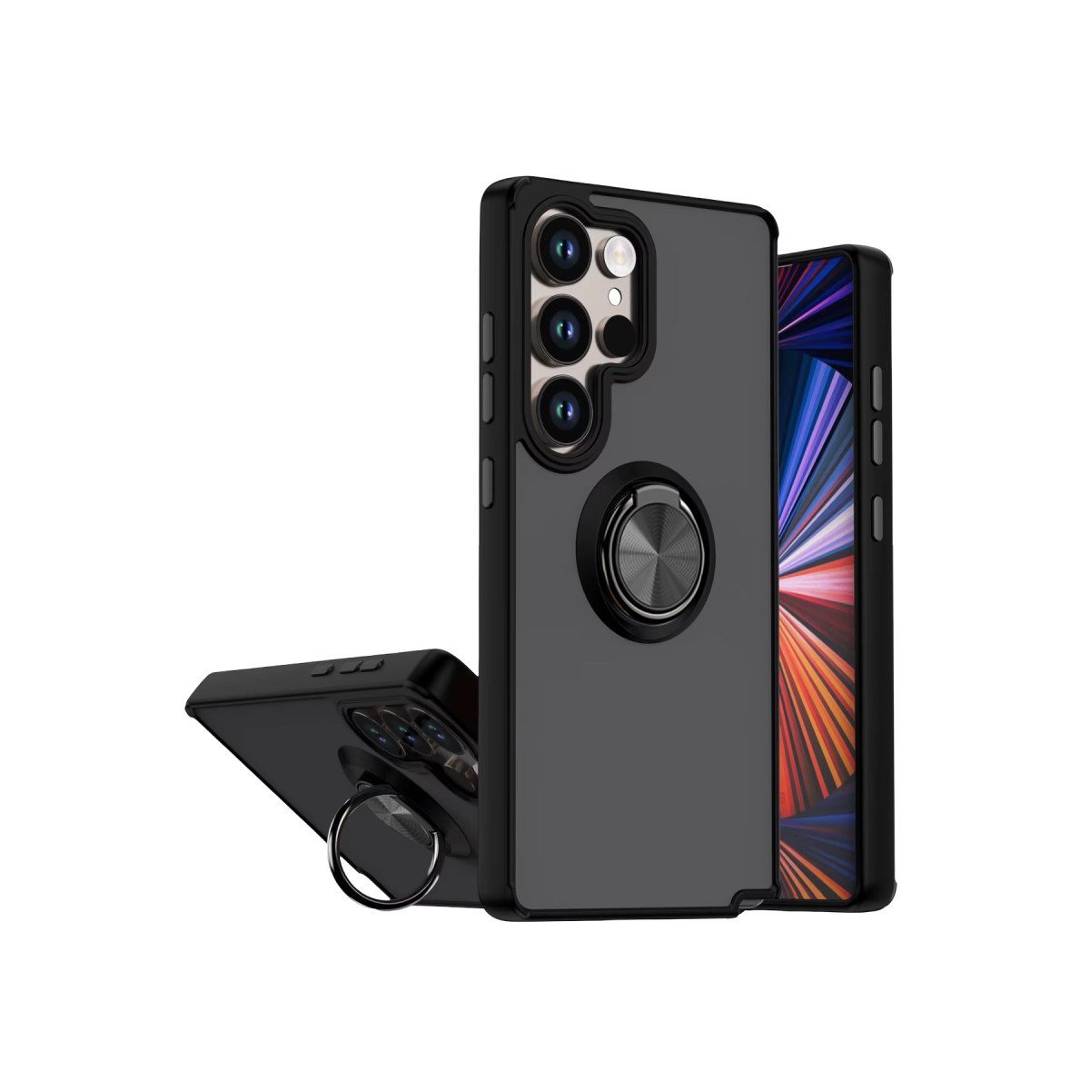 Galaxy S26 Ultra Montreal Yüzüklü Silikon Kapak - Siyah