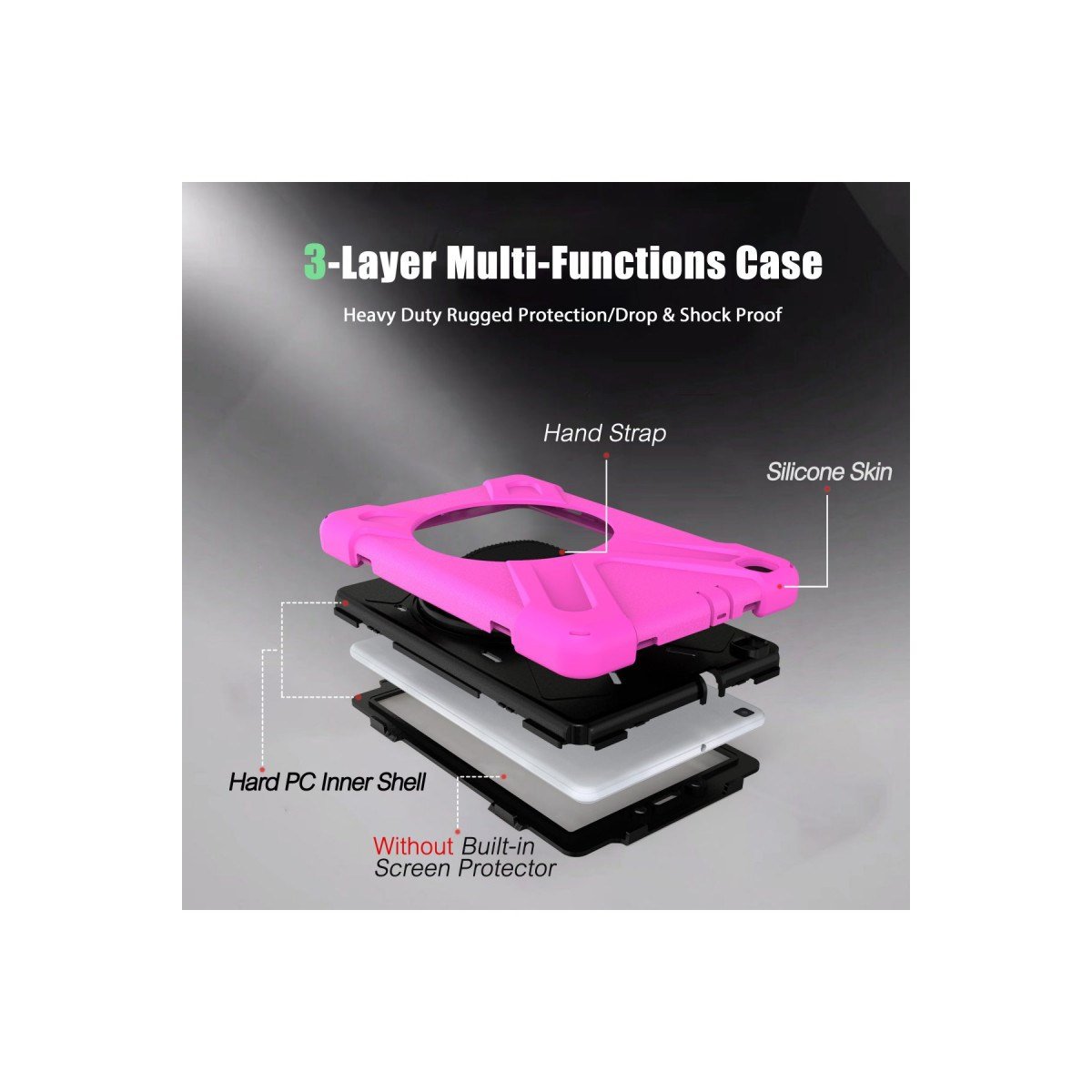 Galaxy T290 Tab A 8 Kılıf Amazing Tablet Kapak - Pembe