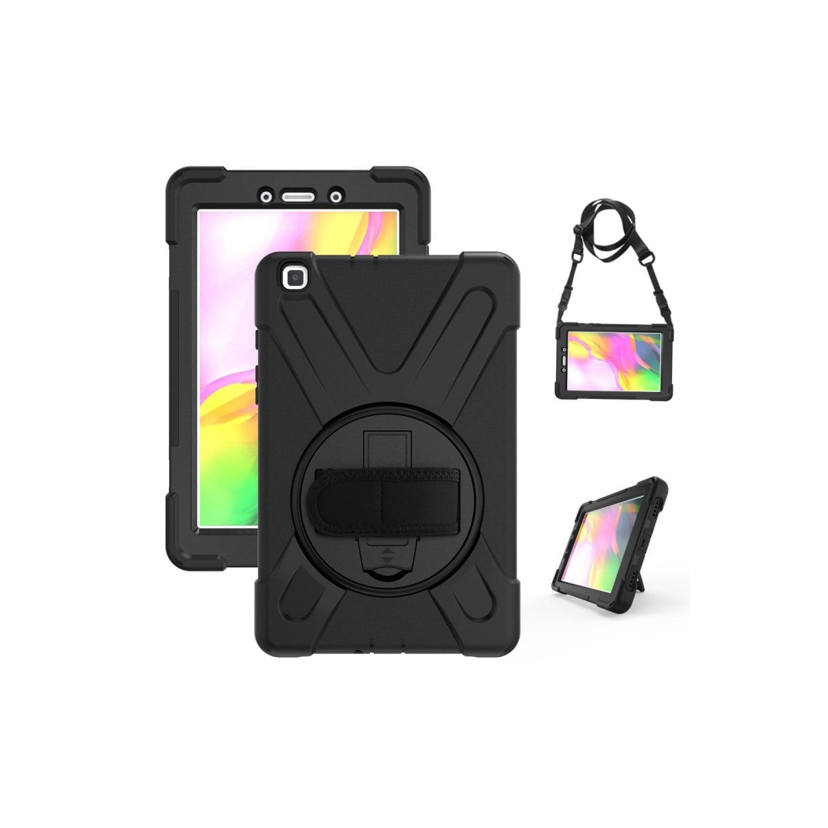 Galaxy T290 Tab A 8 Kılıf Amazing Tablet Kapak - Siyah