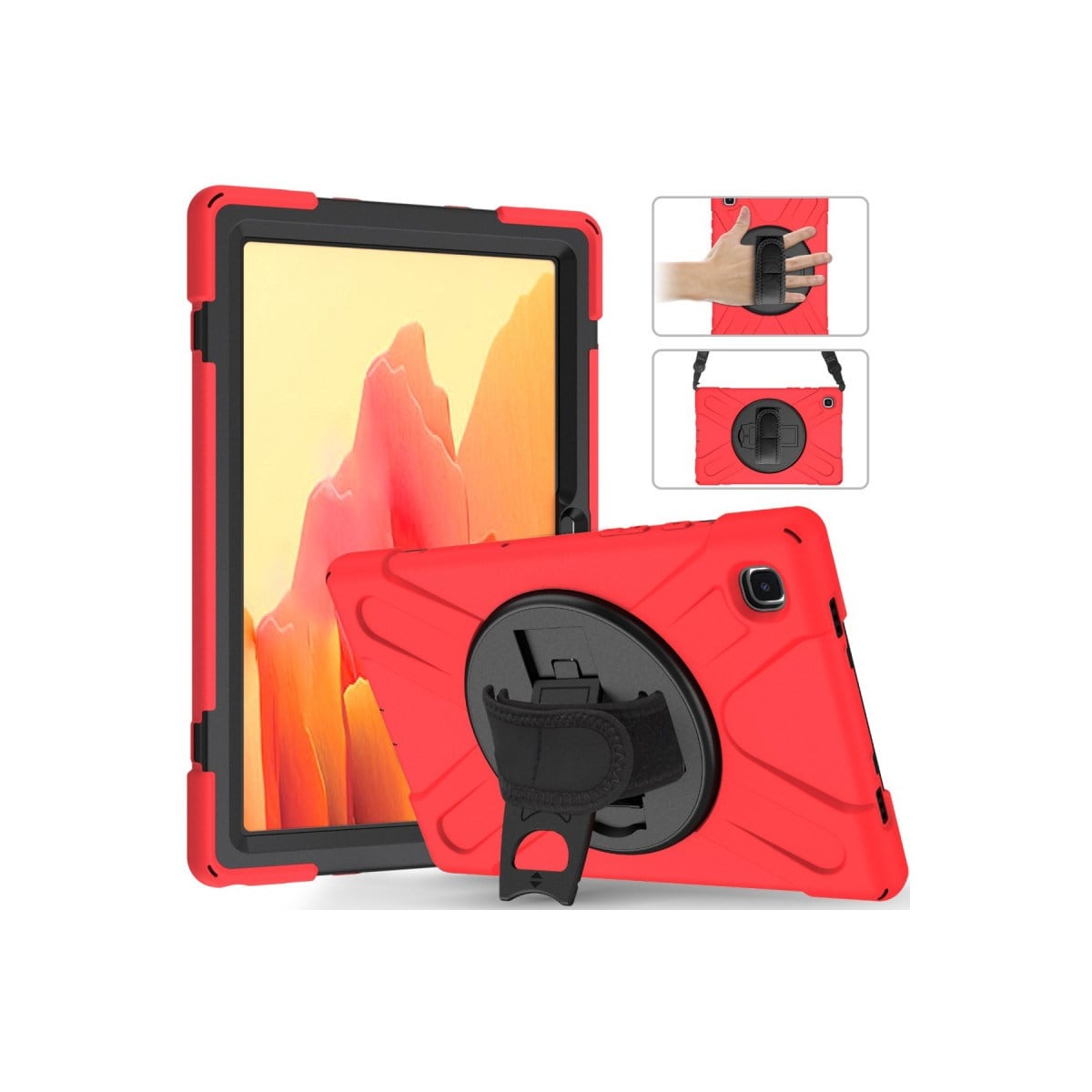 Galaxy T500 Tab A7 10.4 Kılıf Amazing Tablet Kapak - Kırmızı