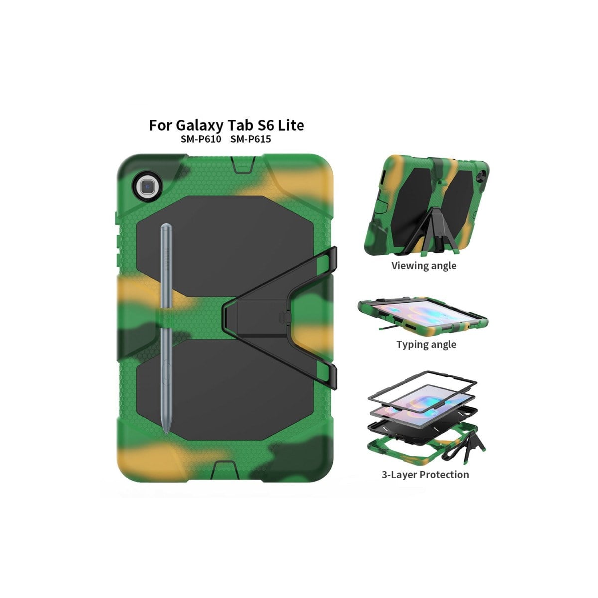 Galaxy T500 Tab A7 10.4 Kılıf Griffin Tablet Kapak - Kamuflaj