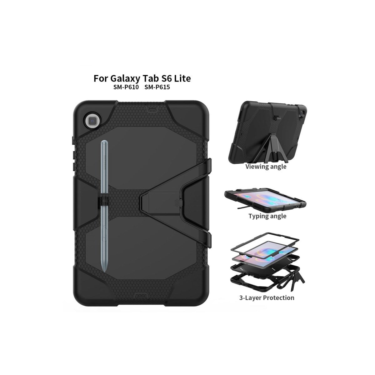 Galaxy T500 Tab A7 10.4 Kılıf Griffin Tablet Kapak - Siyah