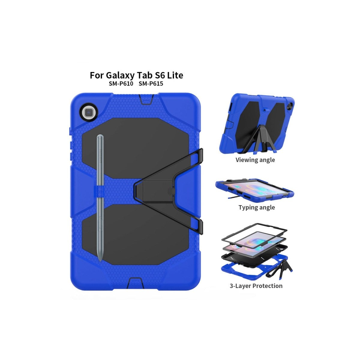 Galaxy T500 Tab A7 10.4 Kılıf Griffin Tablet Kapak - Mavi