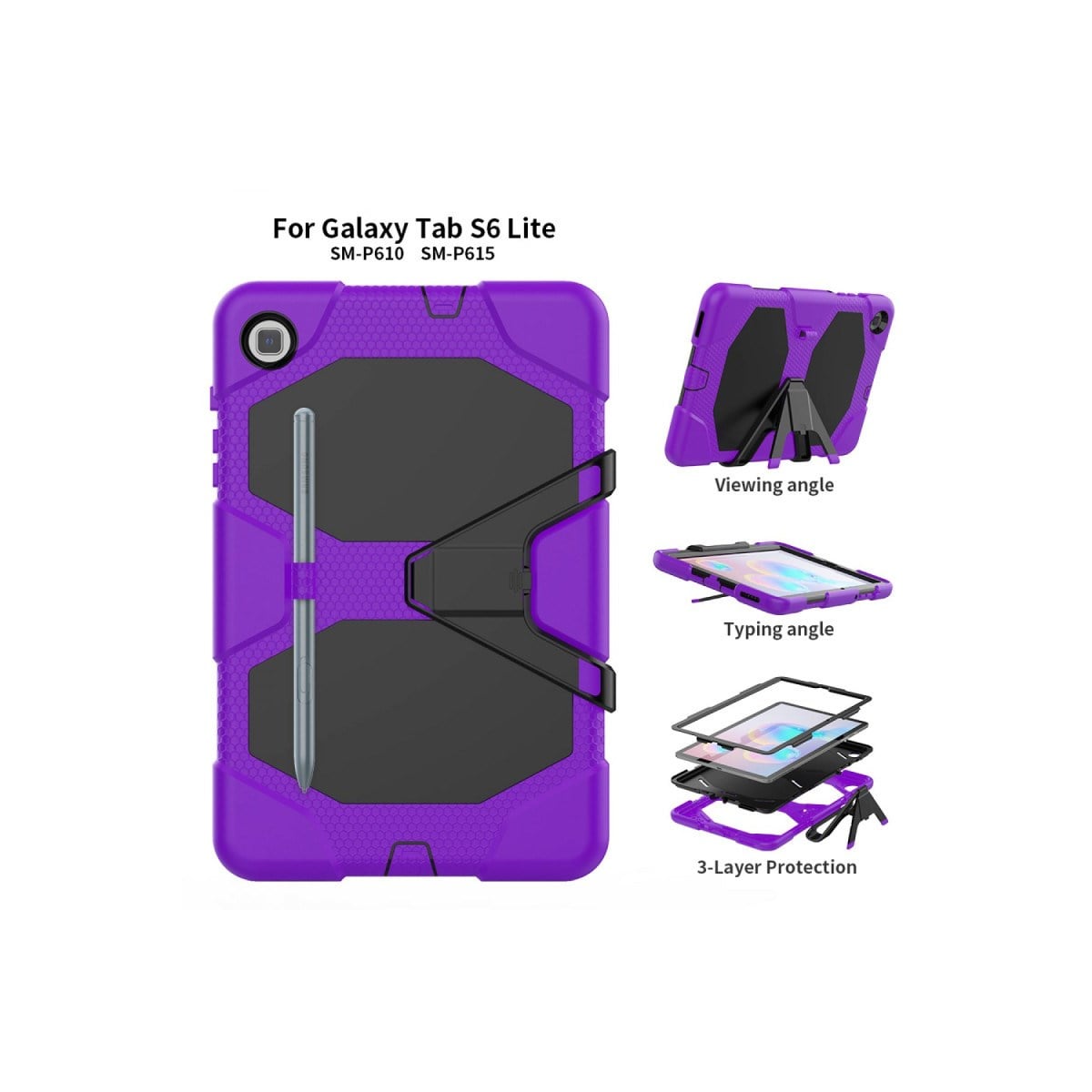 Galaxy T500 Tab A7 10.4 Kılıf Griffin Tablet Kapak - Mor