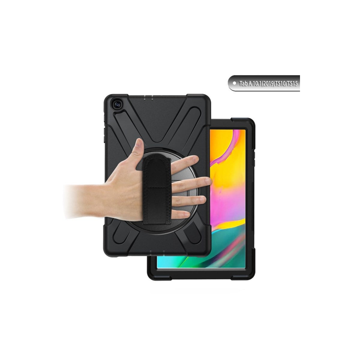 Galaxy T510 Tab A 10.1 Kılıf Amazing Tablet Kapak - Siyah