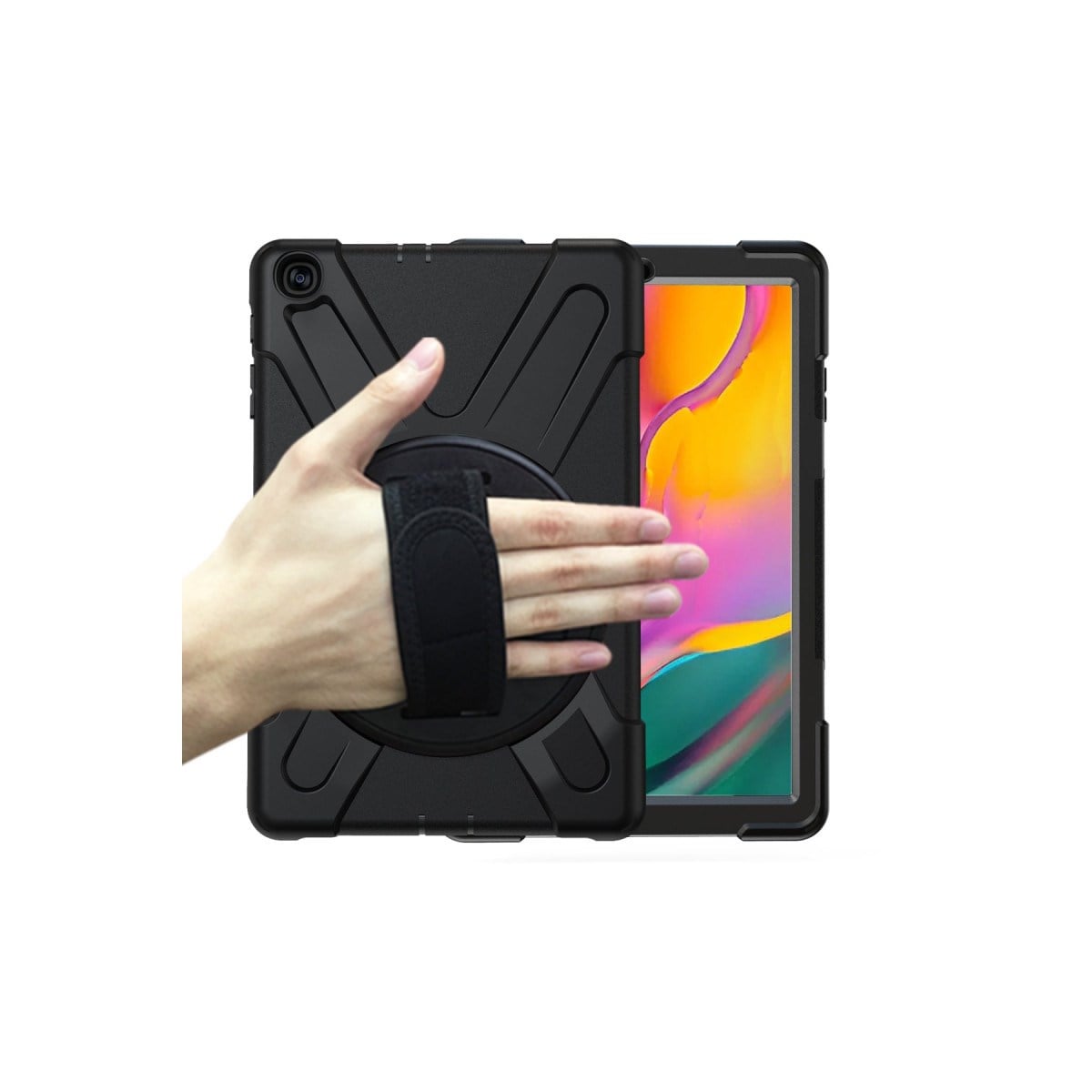 Galaxy T510 Tab A 10.1 Kılıf Amazing Tablet Kapak - Siyah
