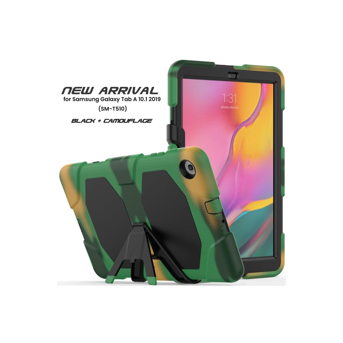 Galaxy T510 Tab A 10.1 Kılıf Griffin Tablet Kapak - Kamuflaj
