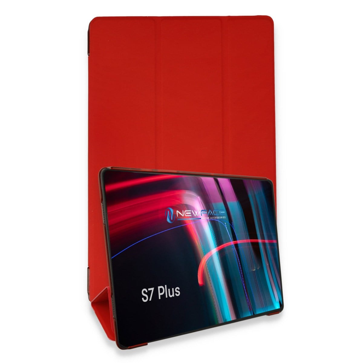 Galaxy T970 Tab S7 Plus 12.4 Kılıf Tablet Smart Kılıf - Kırmızı