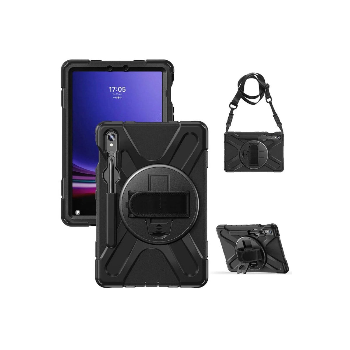 Galaxy X510 Tab S9 FE 11 Kılıf Amazing Tablet Kapak - Siyah