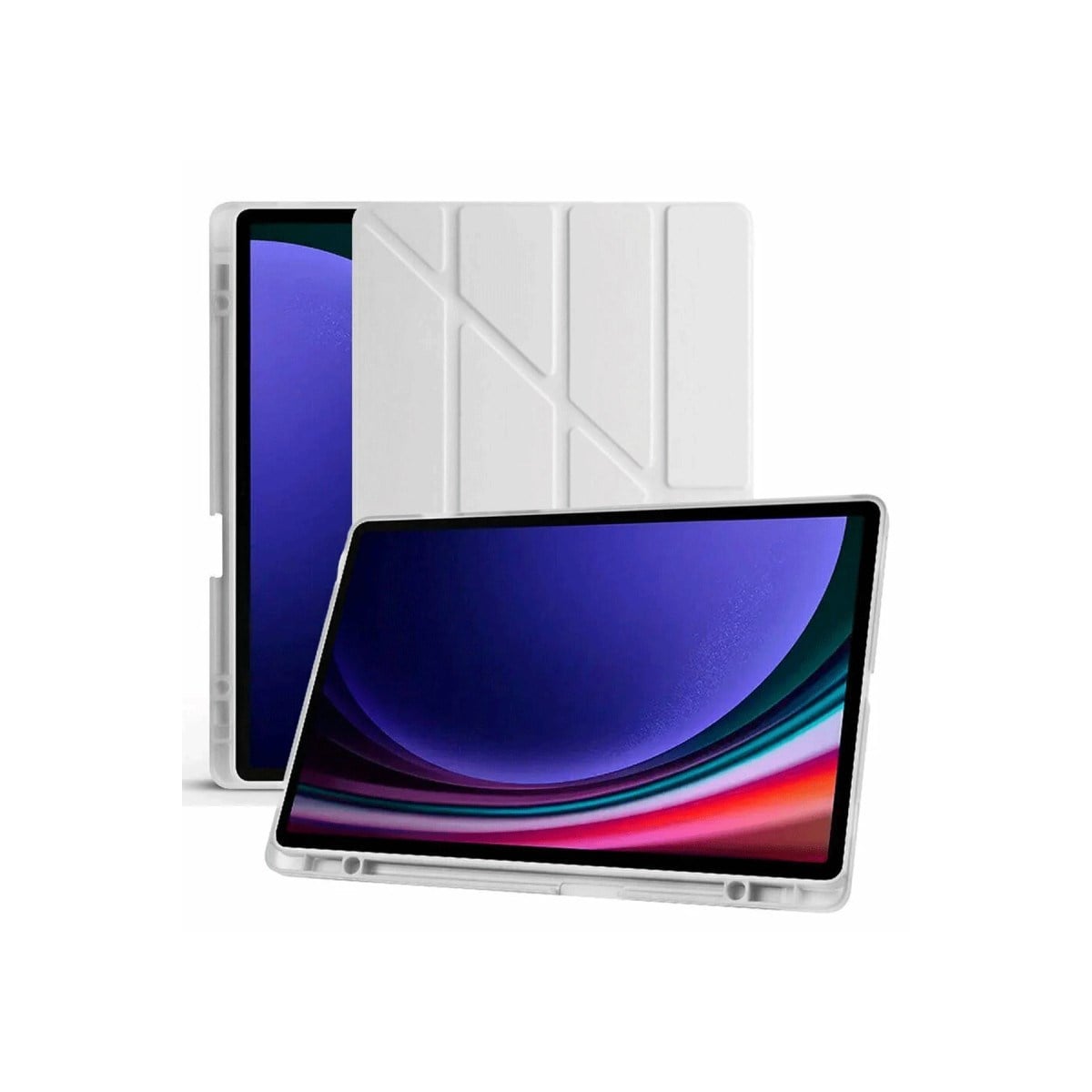 Galaxy X510 Tab S9 FE 11 Kılıf Kalemlikli Mars Tablet Kılıfı - Gri