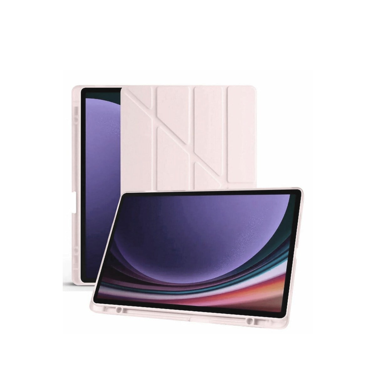 Galaxy X510 Tab S9 FE 11 Kılıf Kalemlikli Mars Tablet Kılıfı - Rose Gold