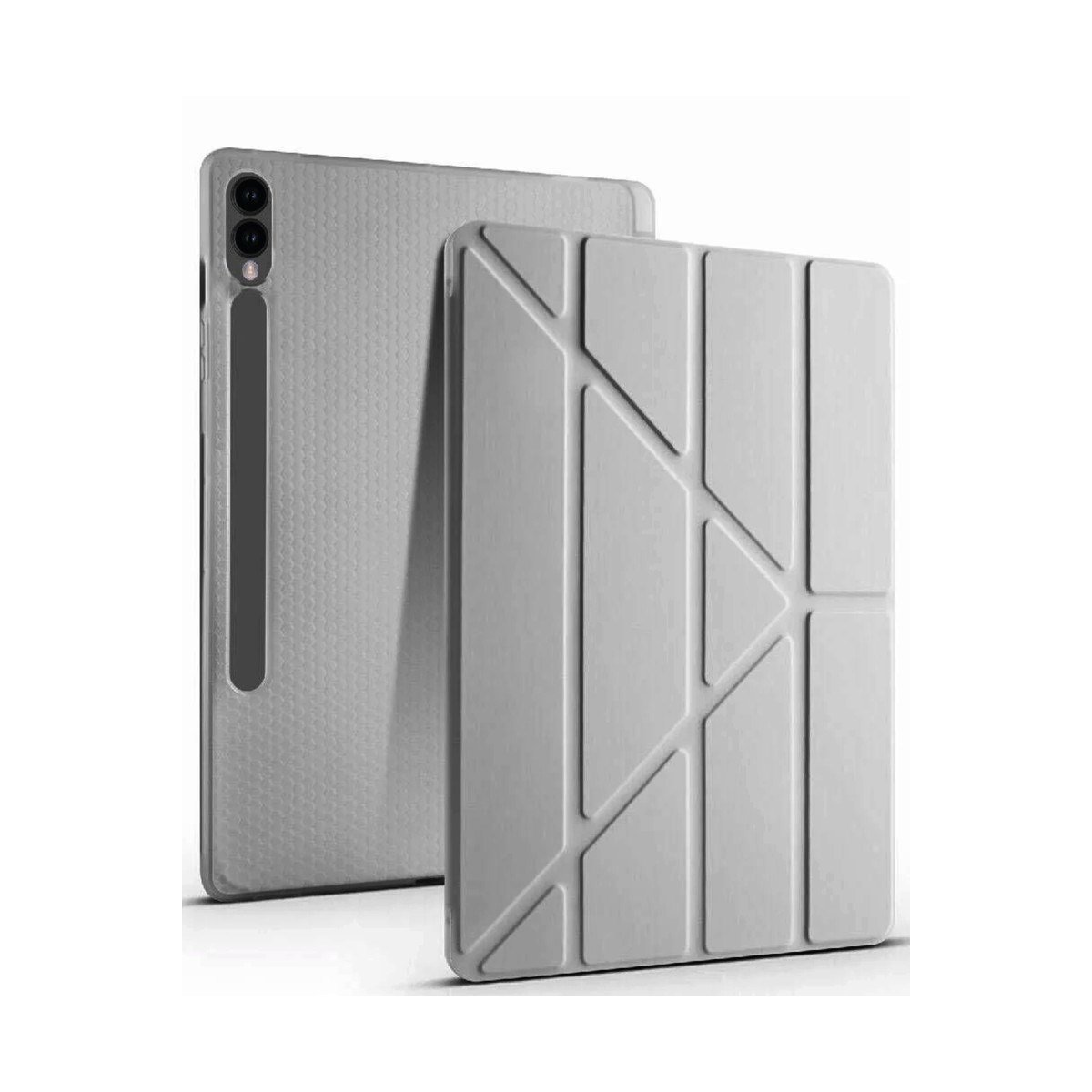 Galaxy X510 Tab S9 FE 11 Kılıf Kalemlikli Mars Tablet Kılıfı - Koyu Gri