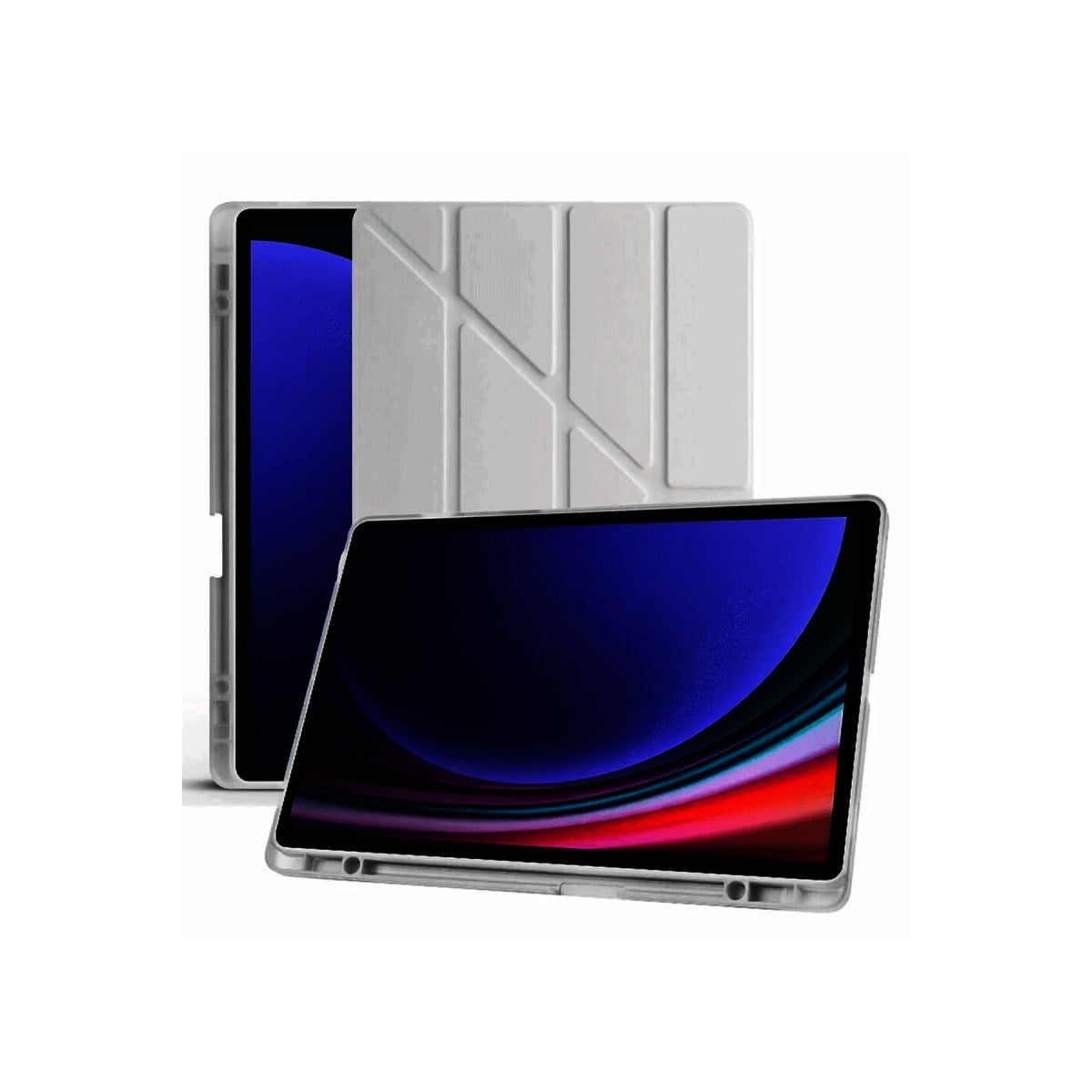Galaxy X510 Tab S9 FE 11 Kılıf Kalemlikli Mars Tablet Kılıfı - Koyu Gri