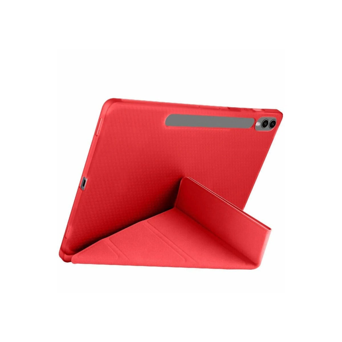 Galaxy X610 Tab S9 FE Plus 12.4 Kılıf Kalemlikli Mars Tablet Kılıfı - Kırmızı