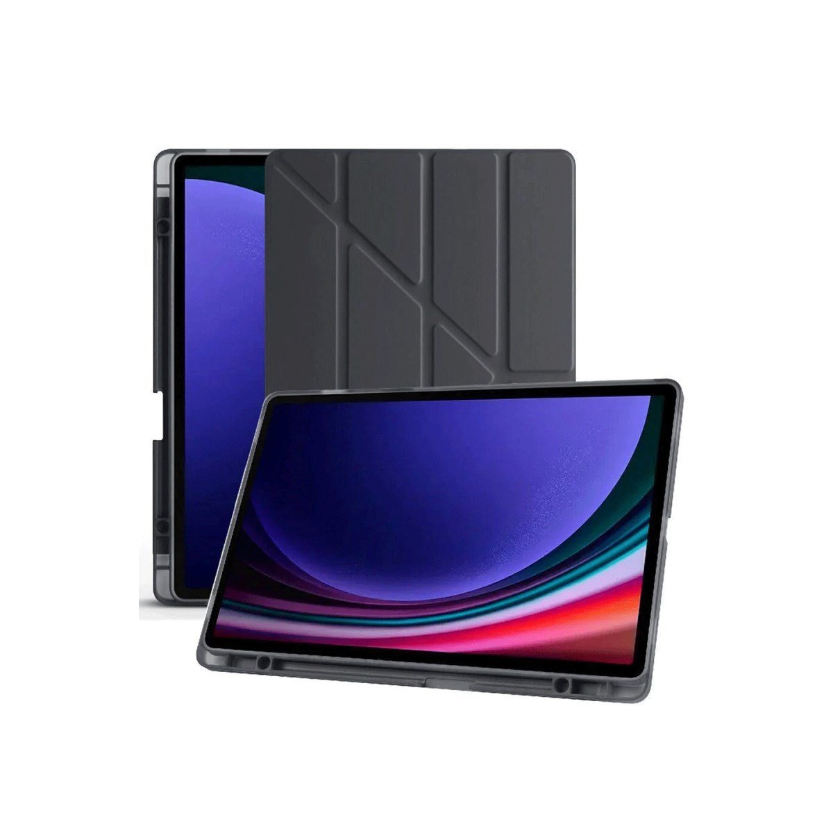 Galaxy X610 Tab S9 FE Plus 12.4 Kılıf Kalemlikli Mars Tablet Kılıfı - Siyah