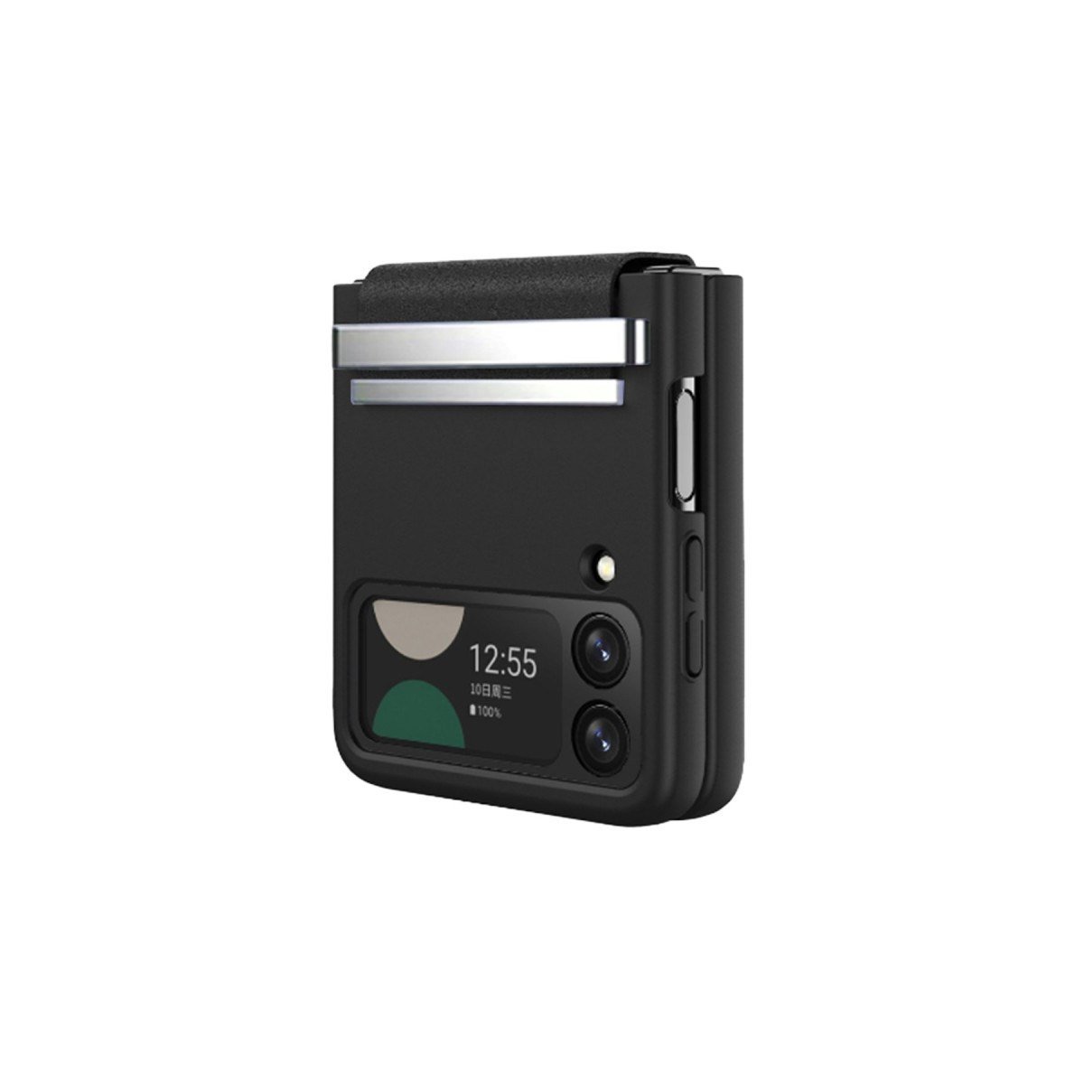 Galaxy Z Flip 3 Kılıf Belt Flip Kapak - Siyah