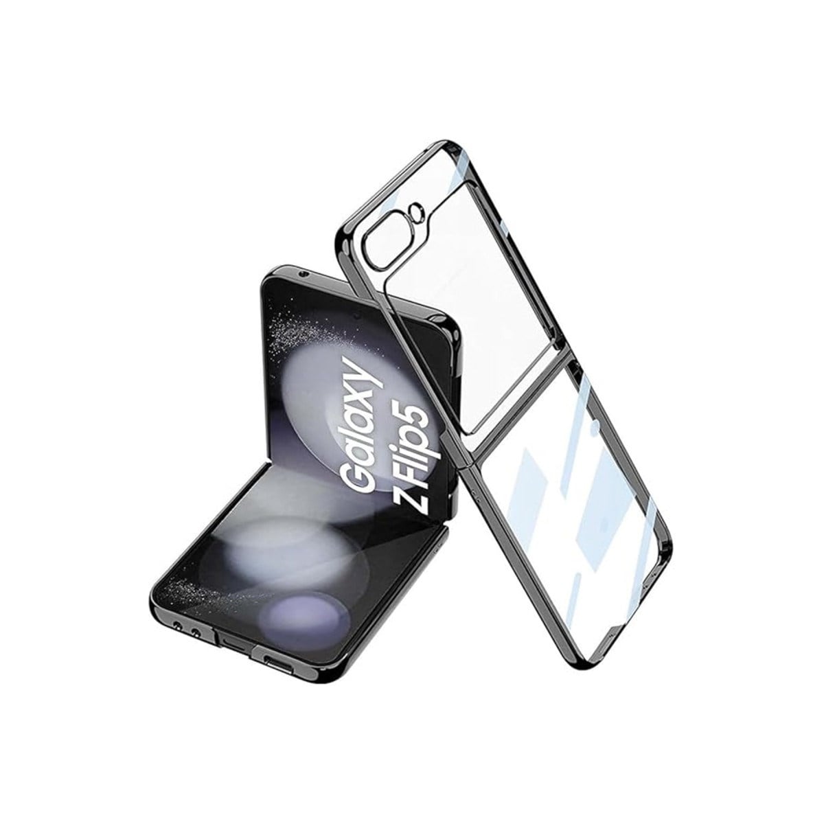 Galaxy Z Flip 5 Kılıf Fold Element Kapak - Siyah