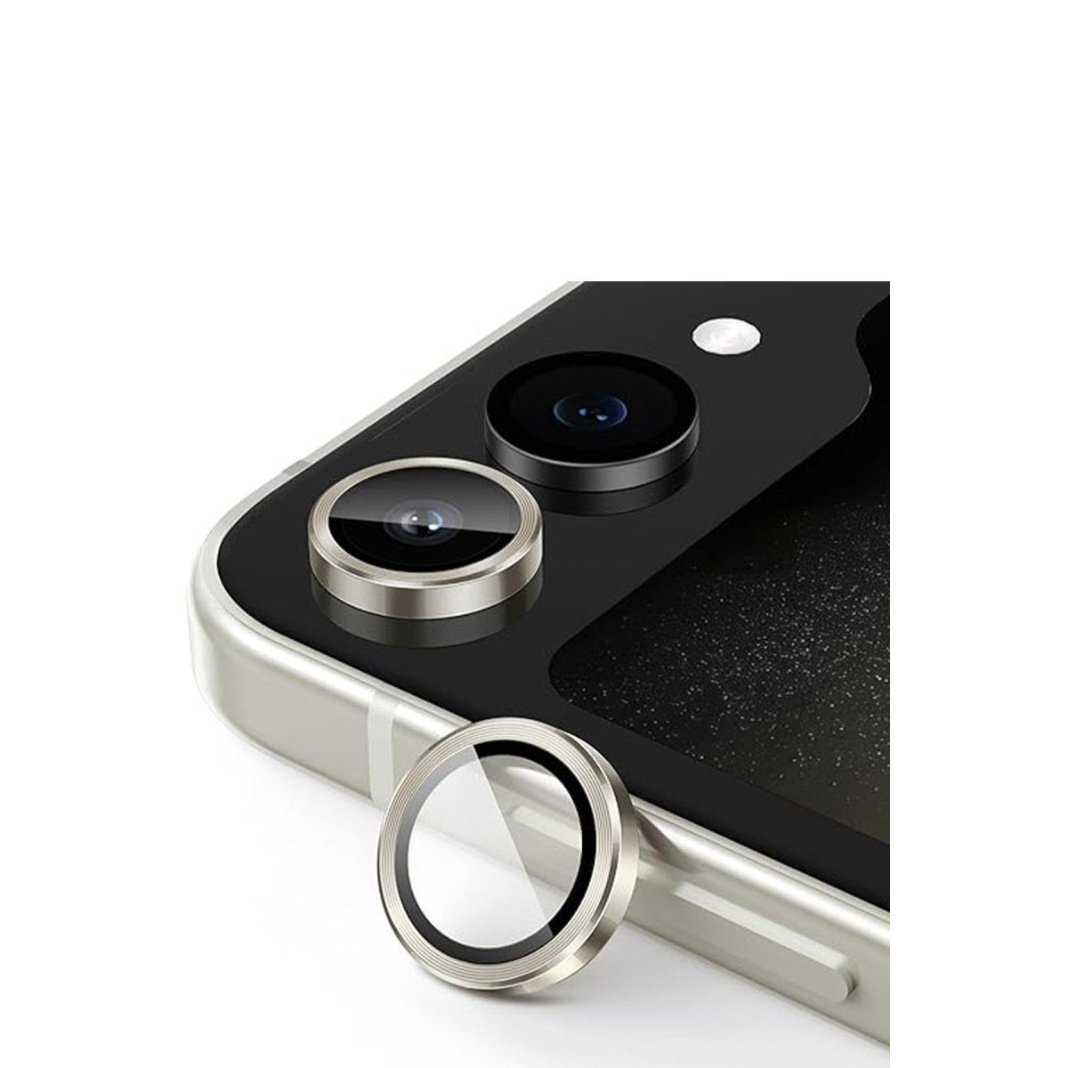 Galaxy Z Flip 5 Valdez Metal Kamera Lens - Krem
