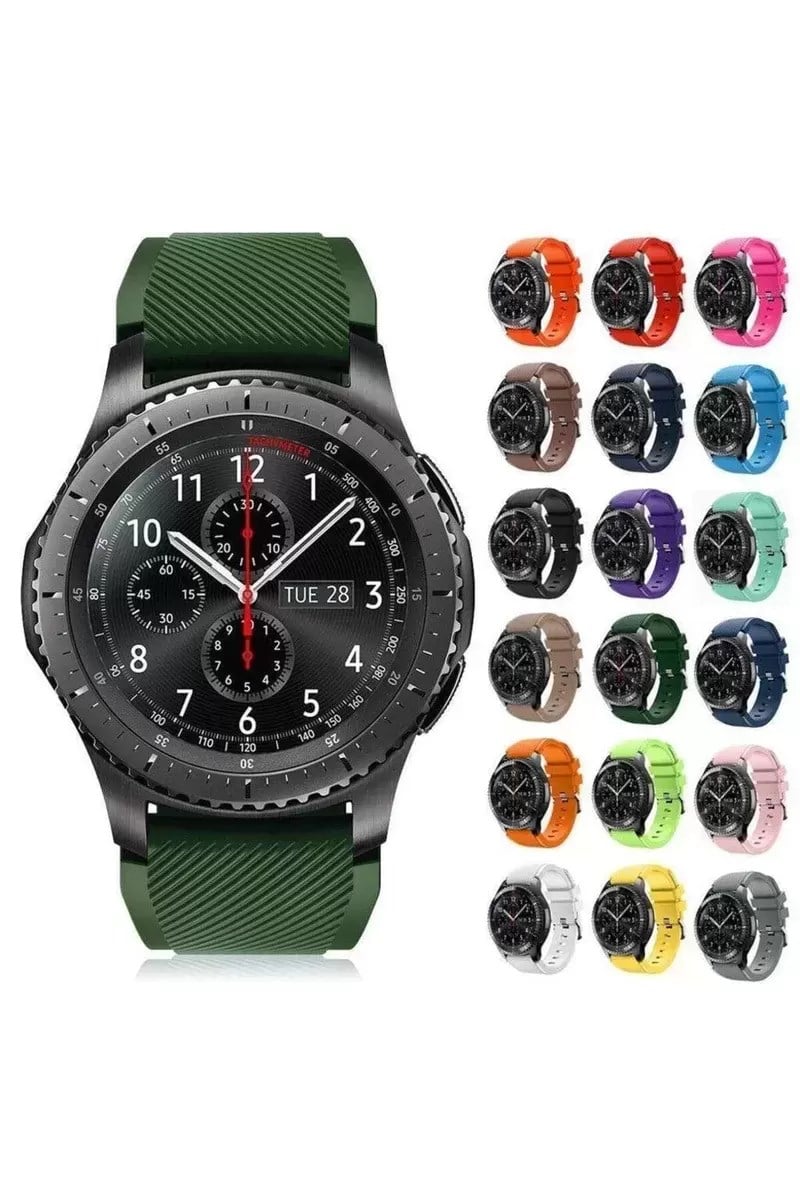 Gear S3 Frontier Classic ve Watch Silikon Kordon Kayış