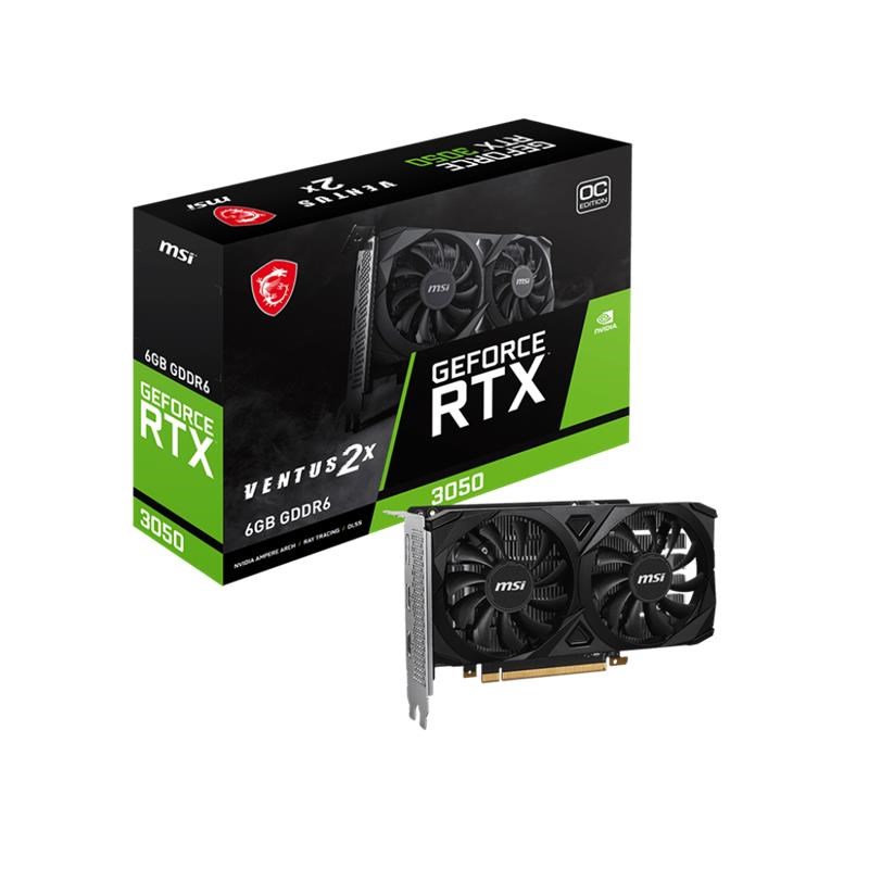 GEFORCE RTX3050 VENTUS 2X E 6G OC 6GB GDDR6 96BIT 2XHDMI 1XDP EKRAN KARTI