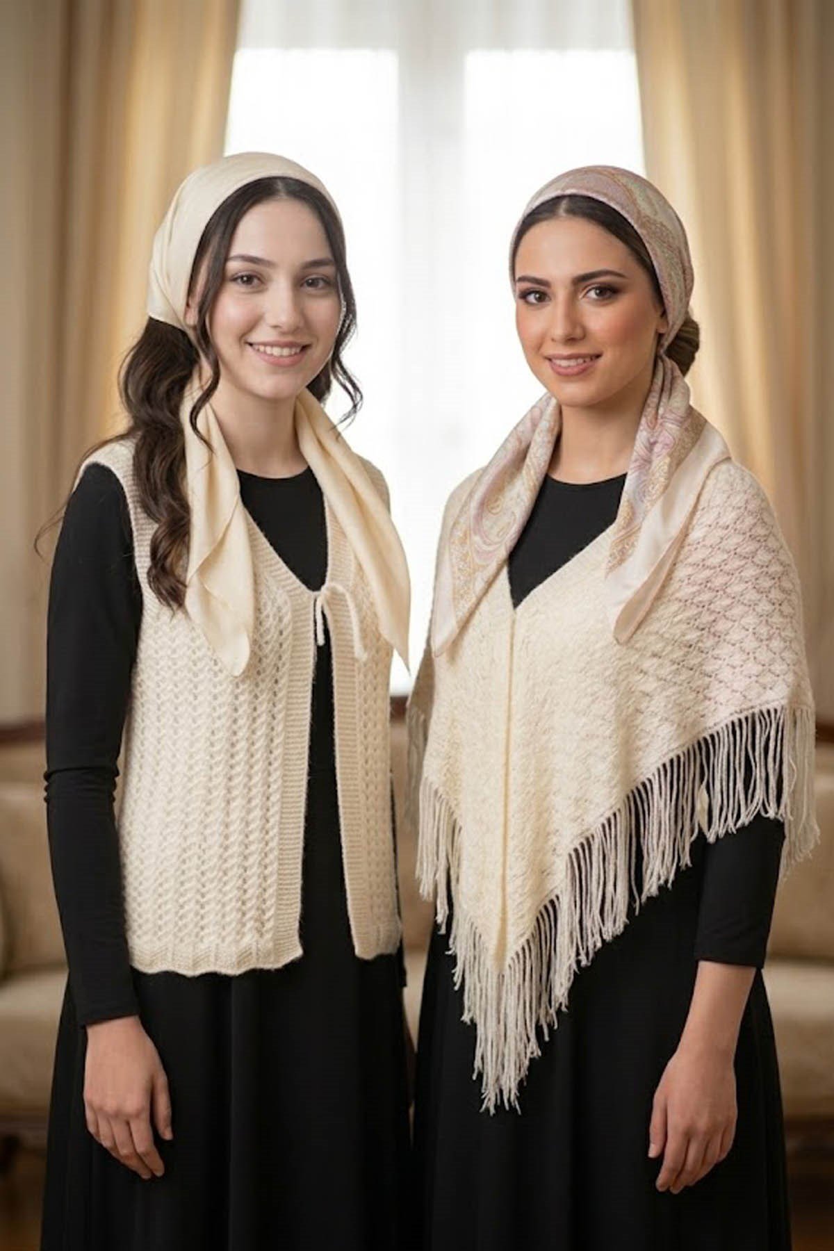 Gelin Yeleği ve Gelin Şalı, Kristal Simli Çeyizlik Yelek ve Şal