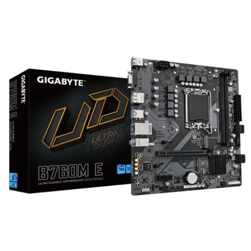 GIGABYTE B760M E DDR5 7200MHZ 1XVGA 1XHDMI 1XDP 1XM.2 USB 3.2 MATX 1700P (12. / 13. VE 14. NESİL İŞLEMCİ İLE UYUMLU)