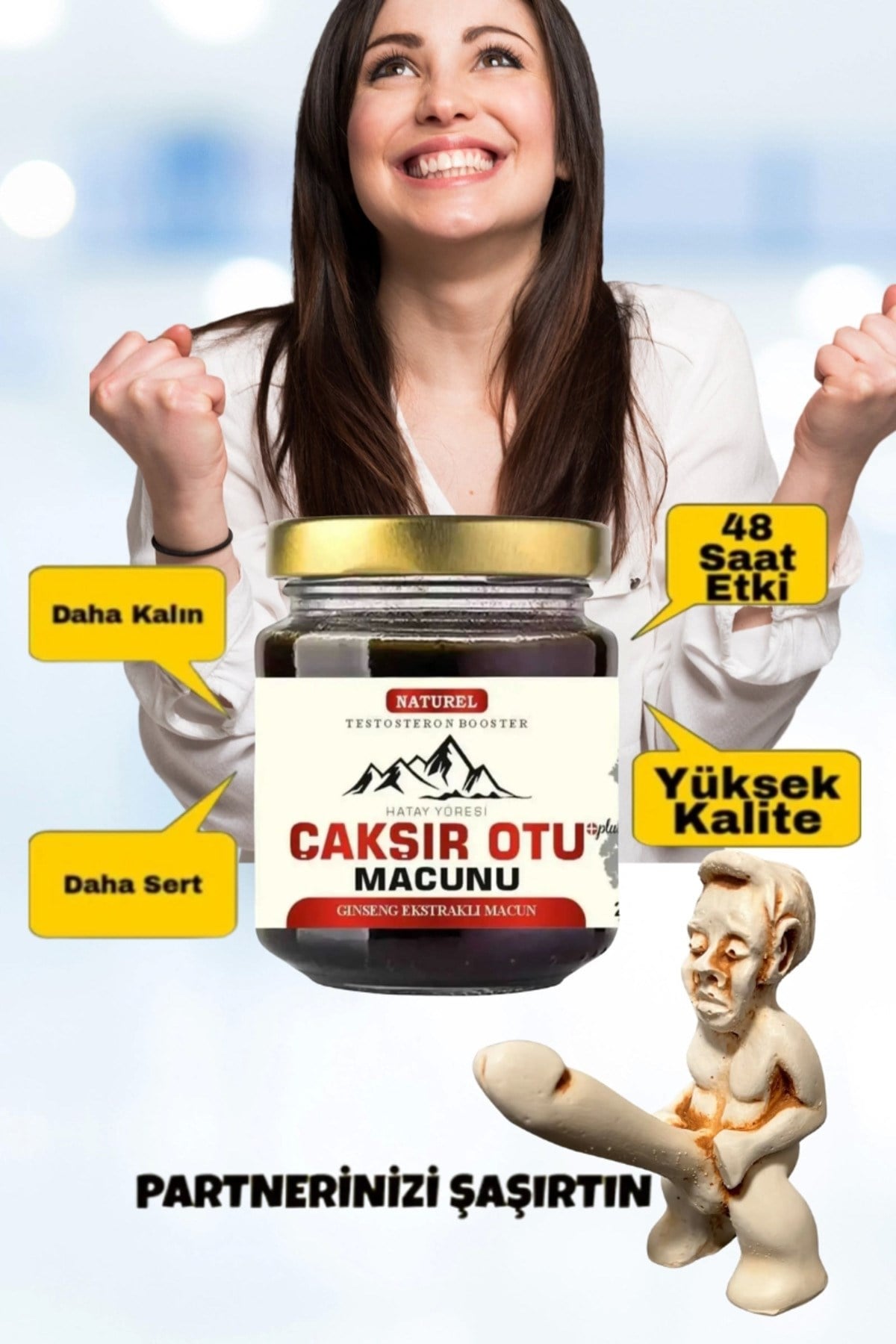 Ginseng, Maca Extract, Tongkat Alı, Çakşır Otu, Panax, Doğal Karışımlı Macun 240 gr