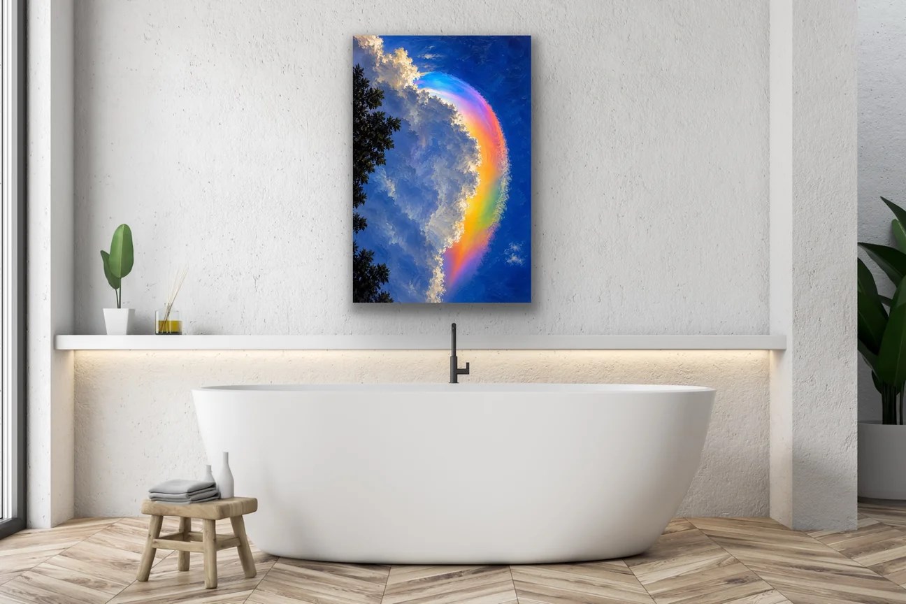 Gökkuşağı Bulutu Kanvas Tablo 40X60 CM